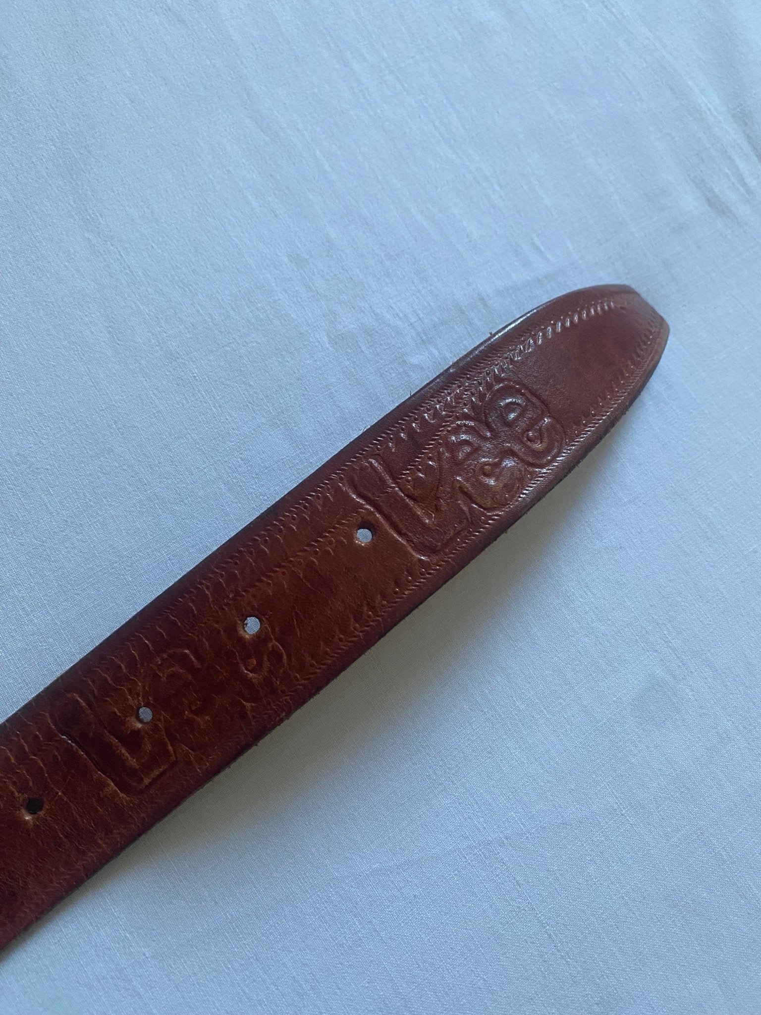 Curea Vintage Lee din Piele Naturală Maro - anbracaminte