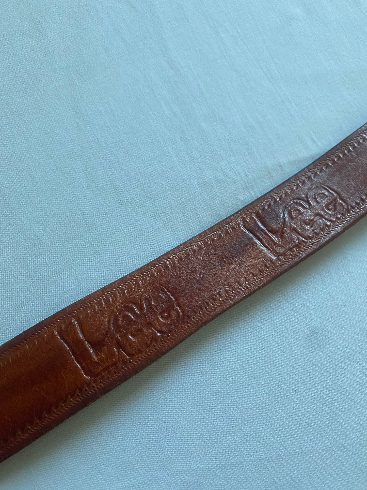 Curea Vintage Lee din Piele Naturală Maro - anbracaminte