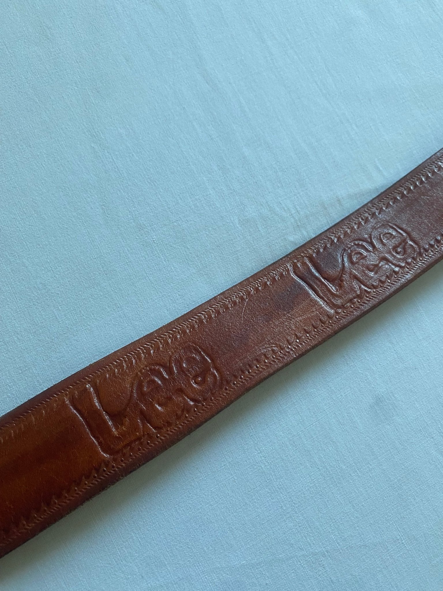 Curea Vintage Lee din Piele Naturală Maro - anbracaminte
