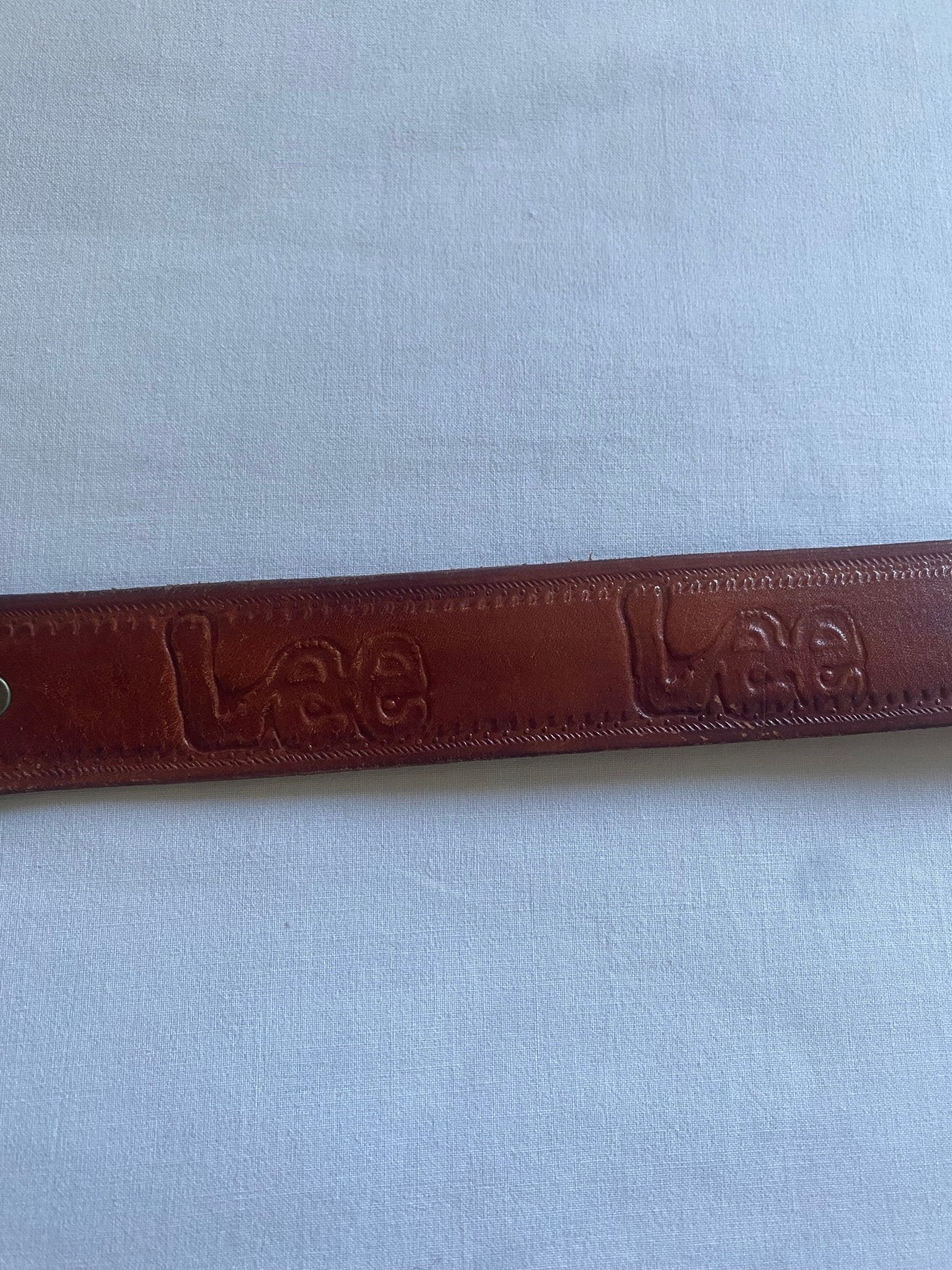 Curea Vintage Lee din Piele Naturală Maro - anbracaminte