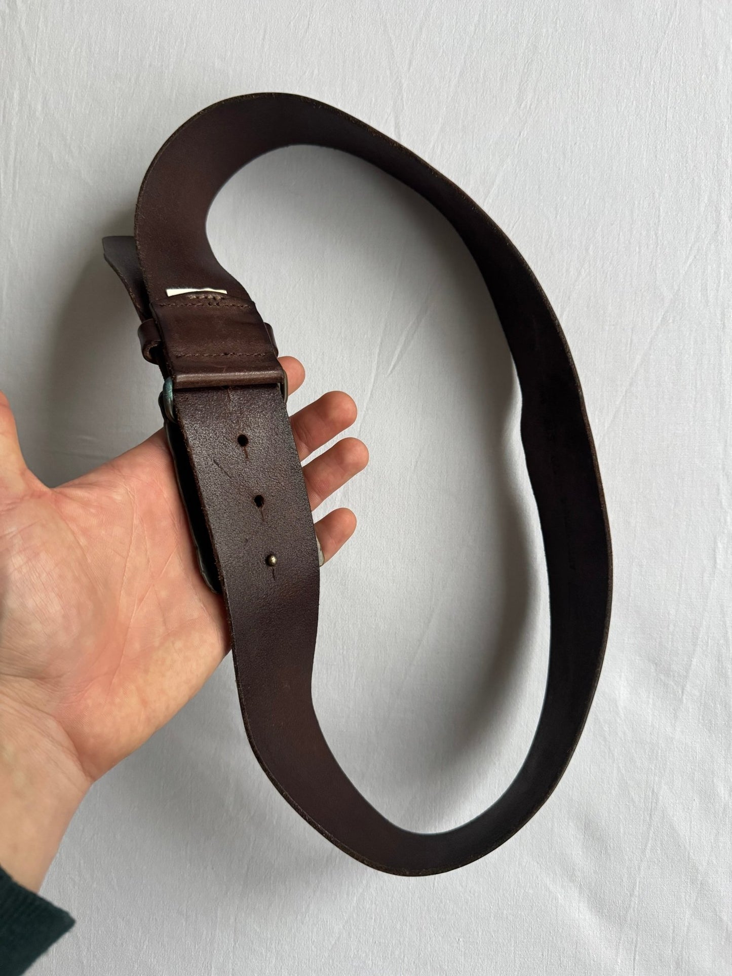 🤠 Curea Vintage Levi’s din Piele Full Grain Maro cu Cataramă – 105 cm - anbracaminte