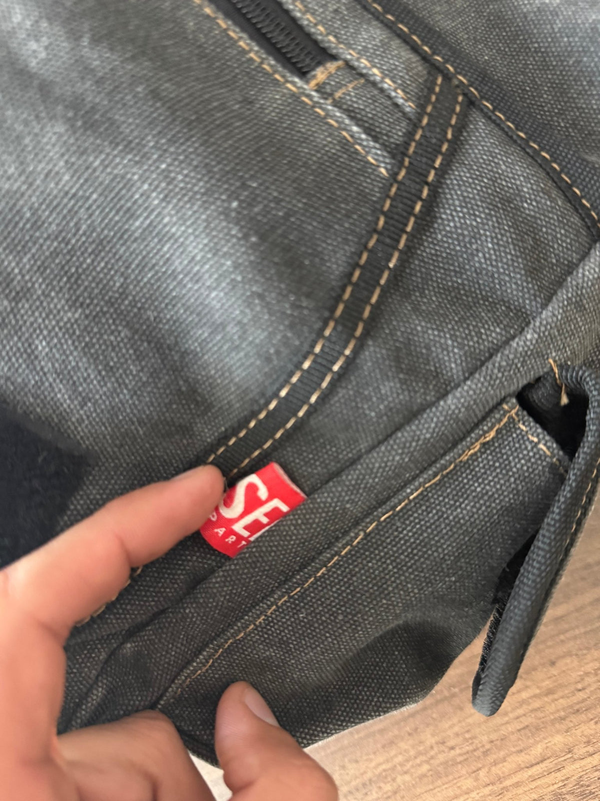 Diesel Geantă Messenger Canvas Gri Vintage - anbracaminte