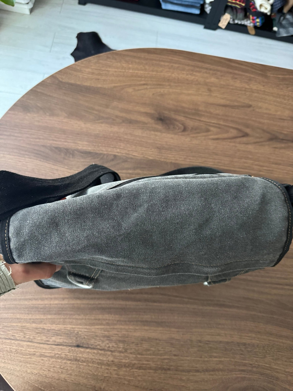 Diesel Geantă Messenger Canvas Gri Vintage - anbracaminte