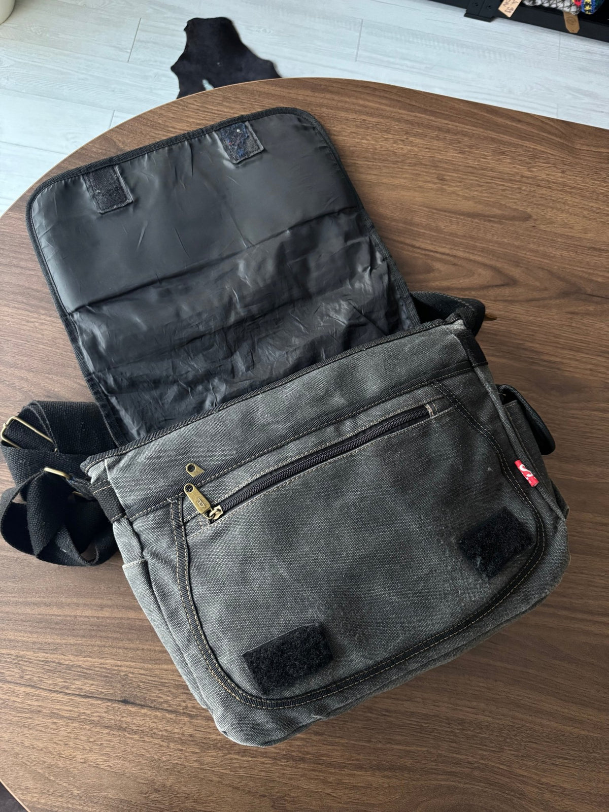 Diesel Geantă Messenger Canvas Gri Vintage - anbracaminte