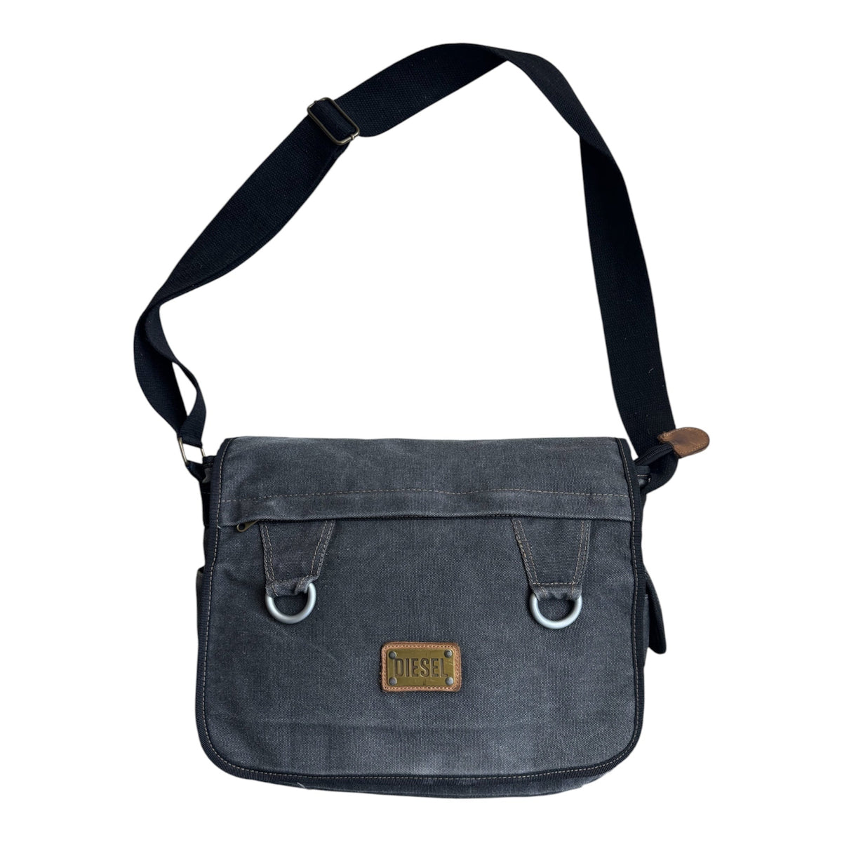 Diesel Geantă Messenger Canvas Gri Vintage - anbracaminte