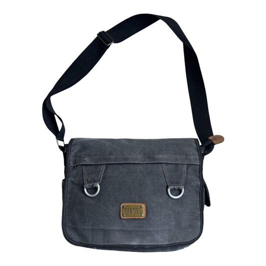 Diesel Geantă Messenger Canvas Gri Vintage - anbracaminte