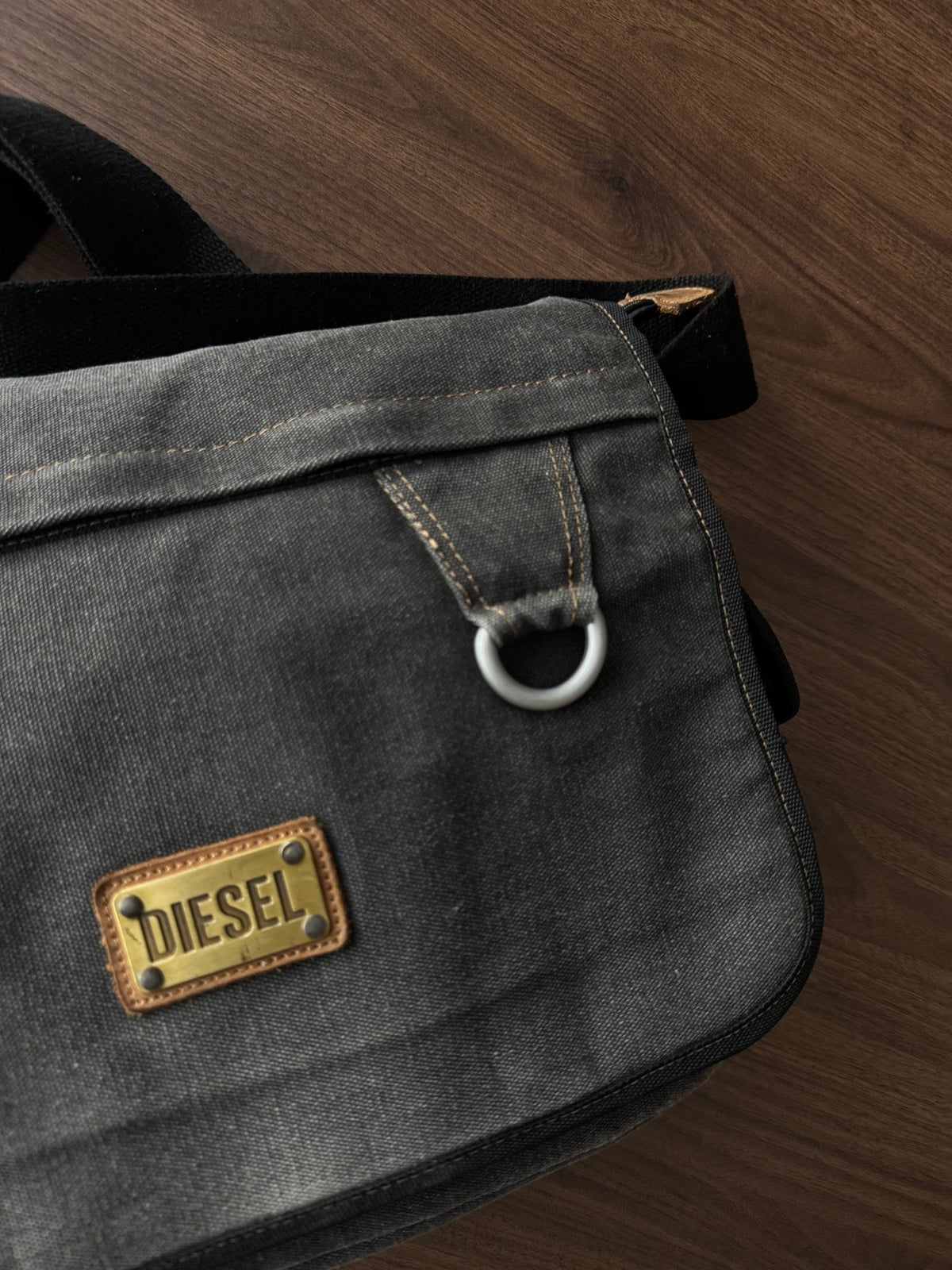 Diesel Geantă Messenger Canvas Gri Vintage - anbracaminte