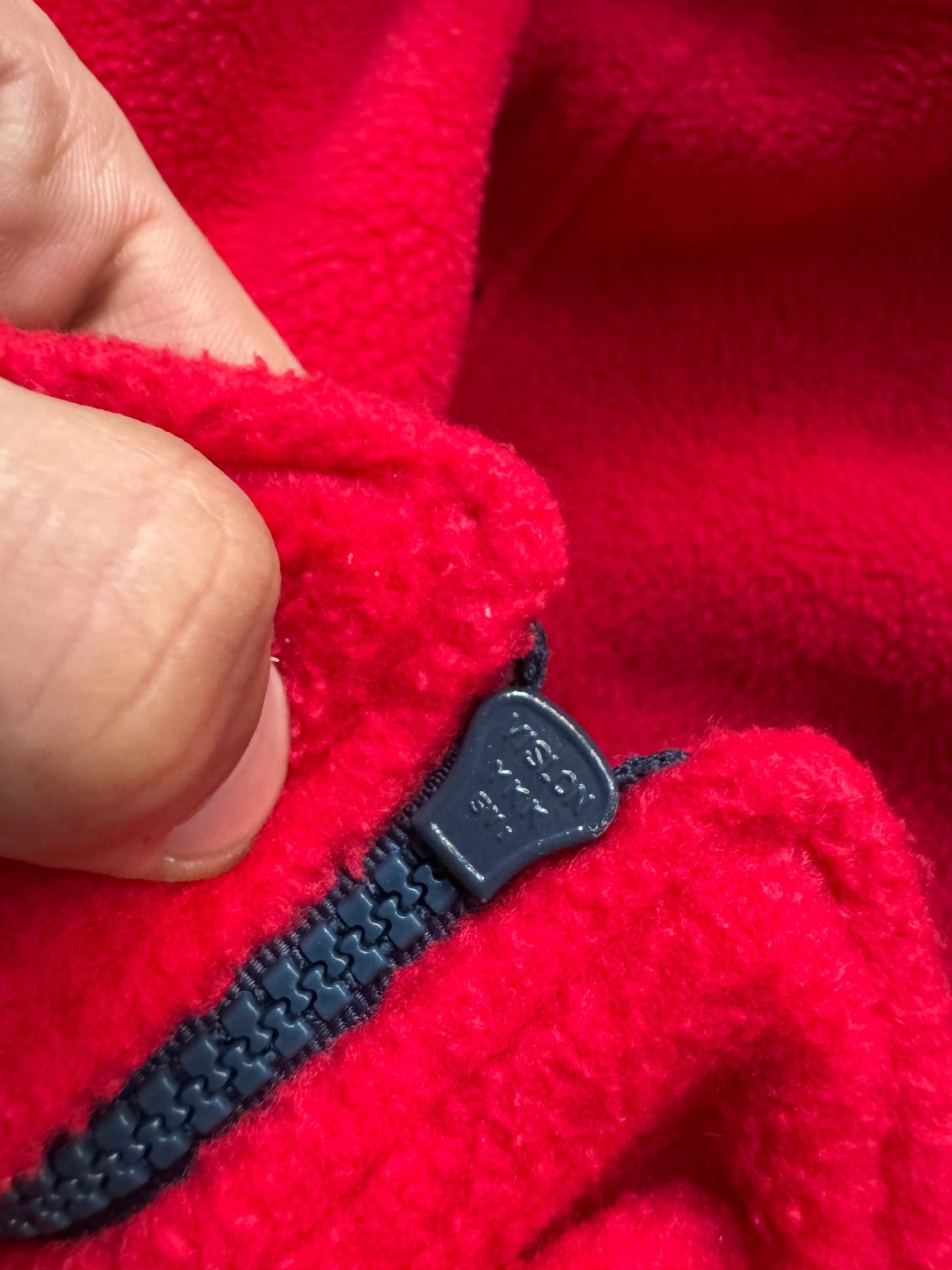 🧥 Fleece Patagonia Vintage Anii ’80 Deep Pile Roșu – Mărime XL Bărbați - anbracaminte
