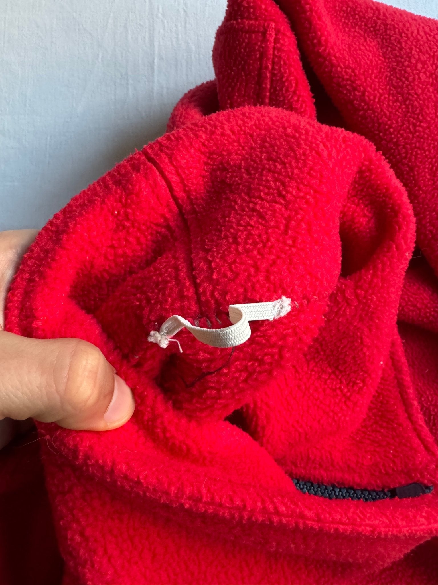 🧥 Fleece Patagonia Vintage Anii ’80 Deep Pile Roșu – Mărime XL Bărbați - anbracaminte