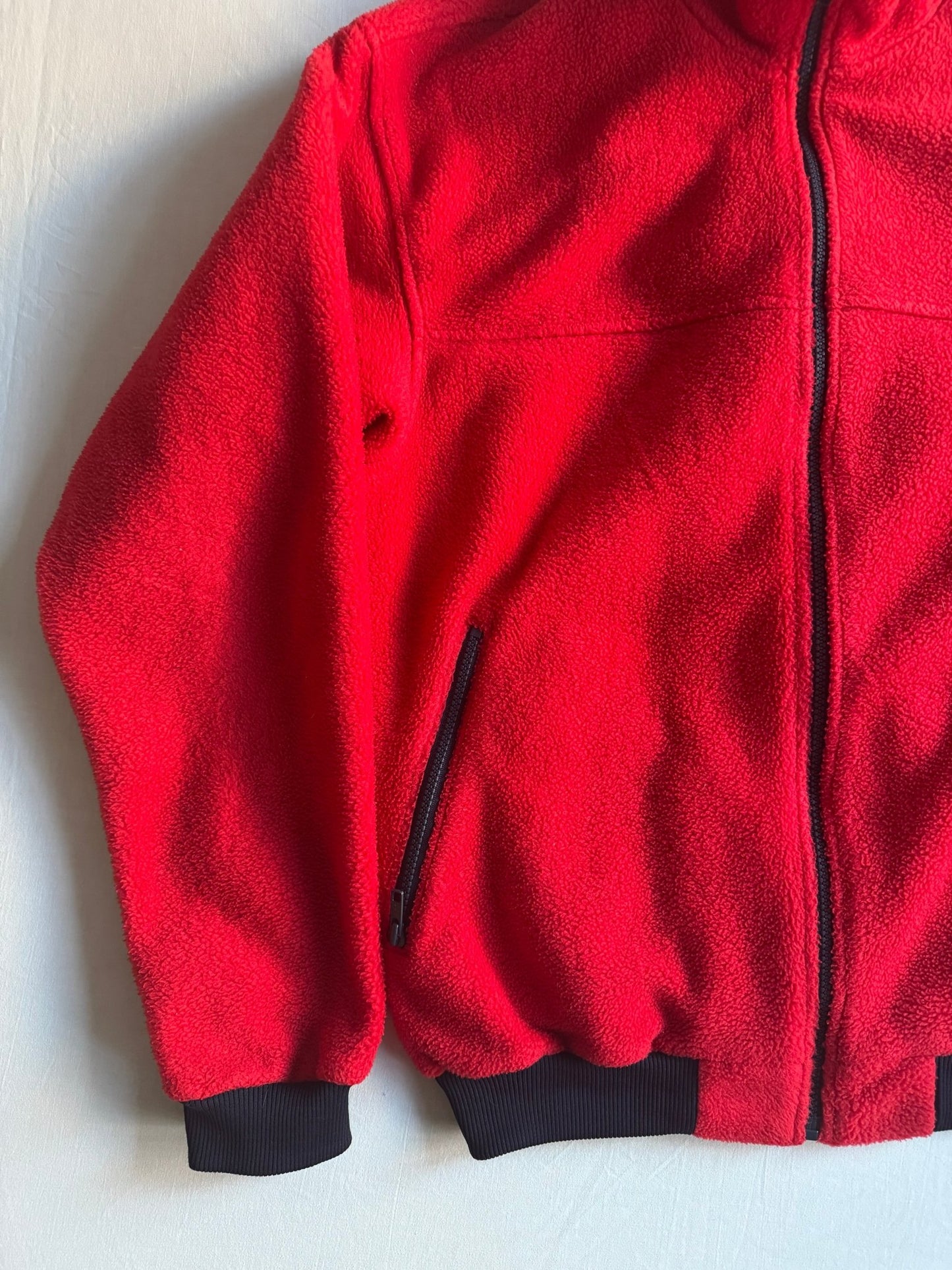 🧥 Fleece Patagonia Vintage Anii ’80 Deep Pile Roșu – Mărime XL Bărbați - anbracaminte