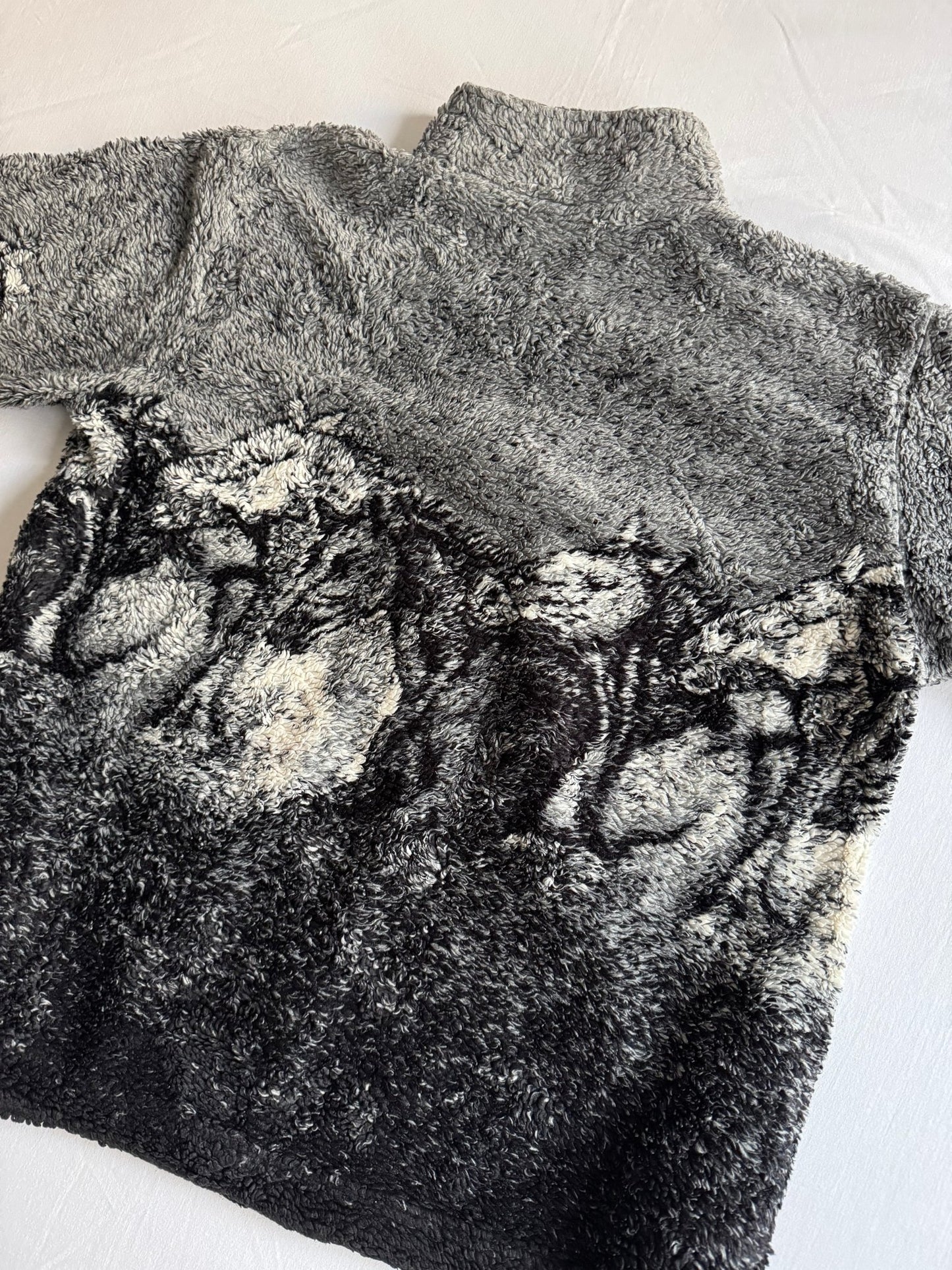 🐴 Fleece Vintage cu Print Cai – Mărimea M - anbracaminte