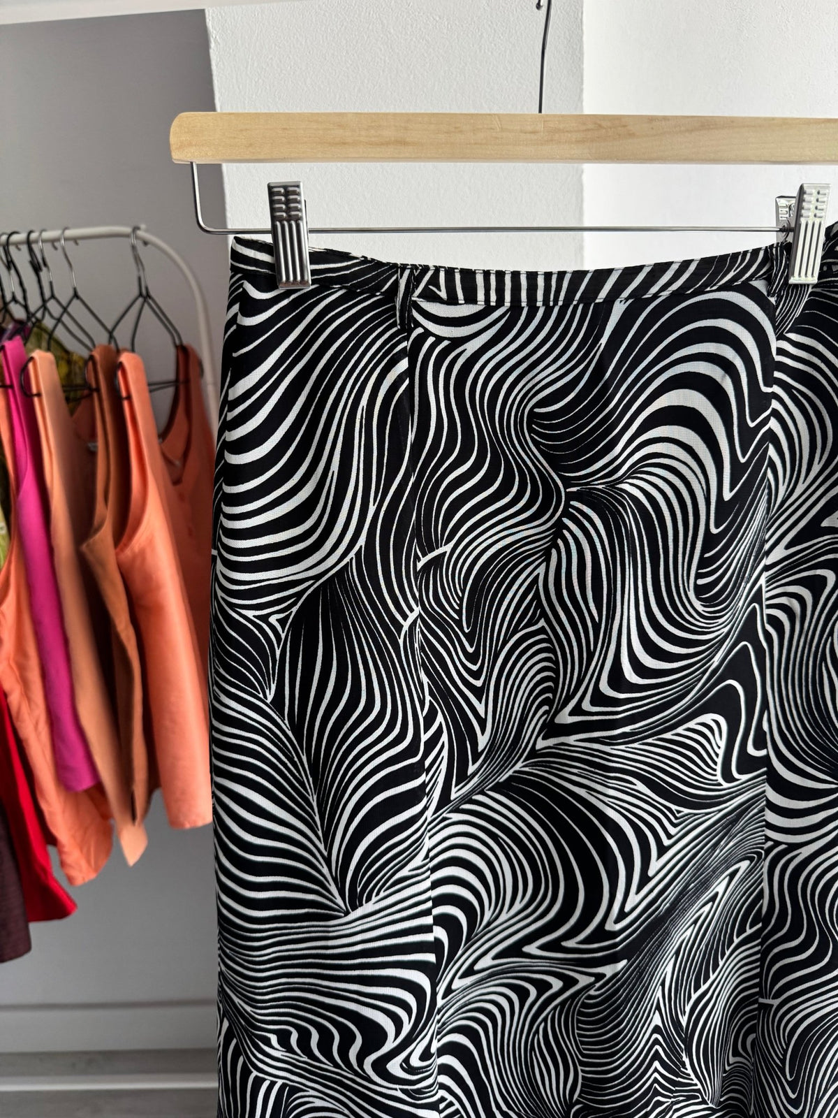 💁‍♀️Fustă A-Line Y2K Print Hipnotic | Made in Italy – S Damă - anbracaminte
