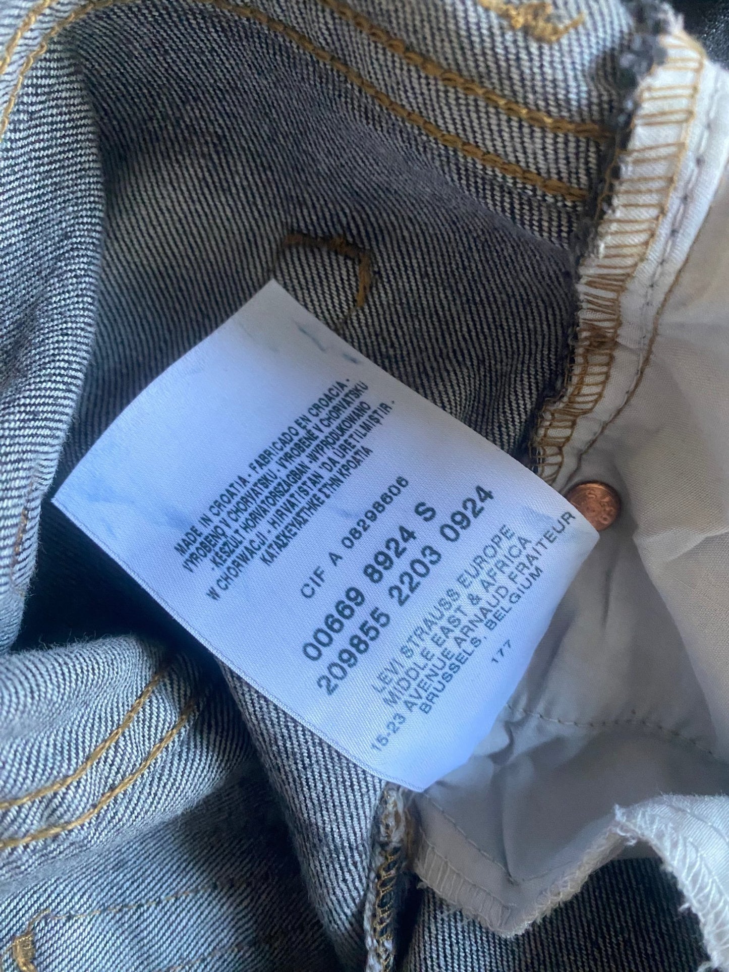 Fustă Denim Y2K Levi’s 669 – Midi – Mărime S - anbracaminte
