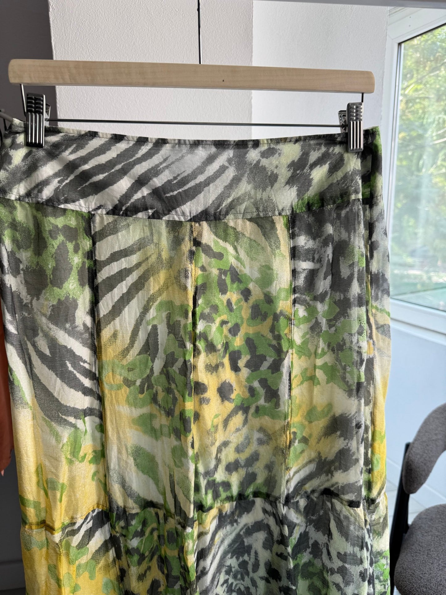 ☀️ Fustă din Mătase Animal Print Y2K | M Damă (EU 38) - anbracaminte
