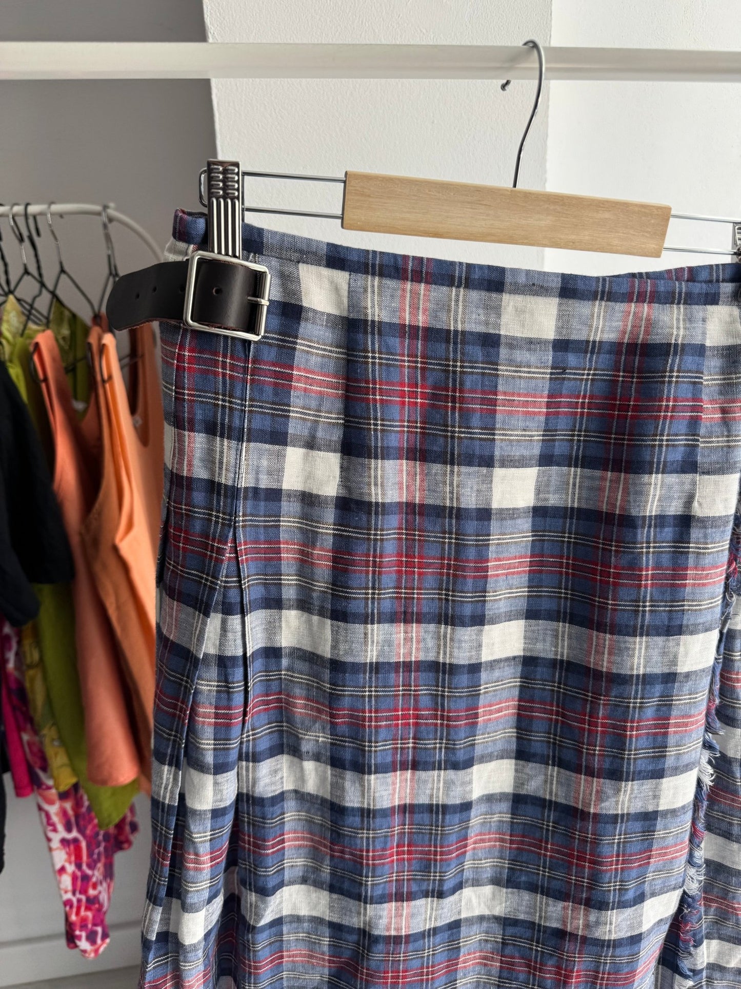 🇮🇪 Fustă Kilt Vintage de Vară – EU 40 Damă (M/L) – 100% In - anbracaminte