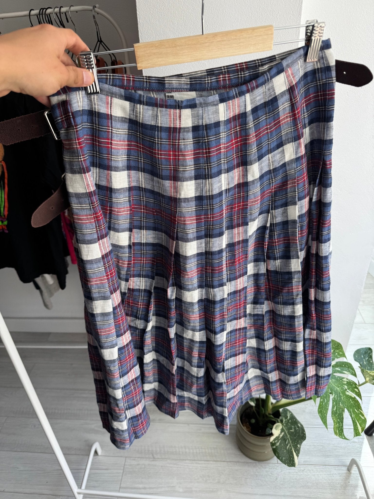 🇮🇪 Fustă Kilt Vintage de Vară – EU 40 Damă (M/L) – 100% In - anbracaminte