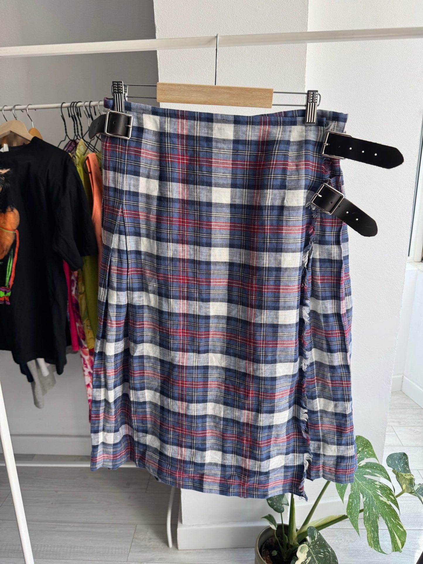 🇮🇪 Fustă Kilt Vintage de Vară – EU 40 Damă (M/L) – 100% In - anbracaminte