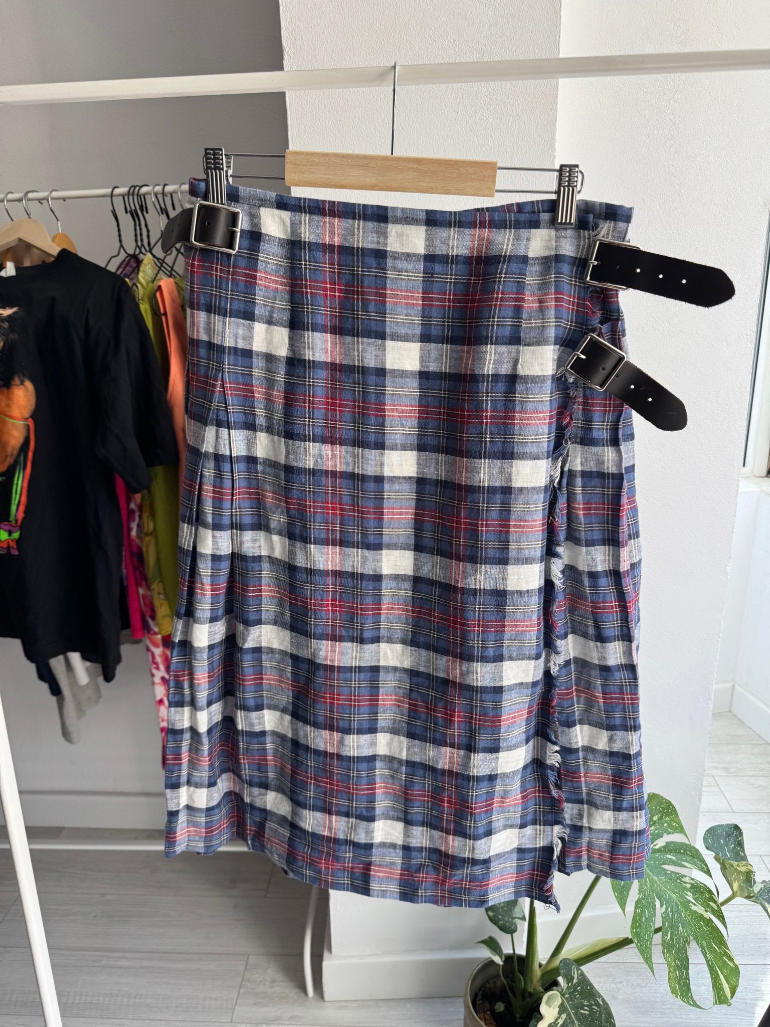 🇮🇪 Fustă Kilt Vintage de Vară – EU 40 Damă (M/L) – 100% In - anbracaminte