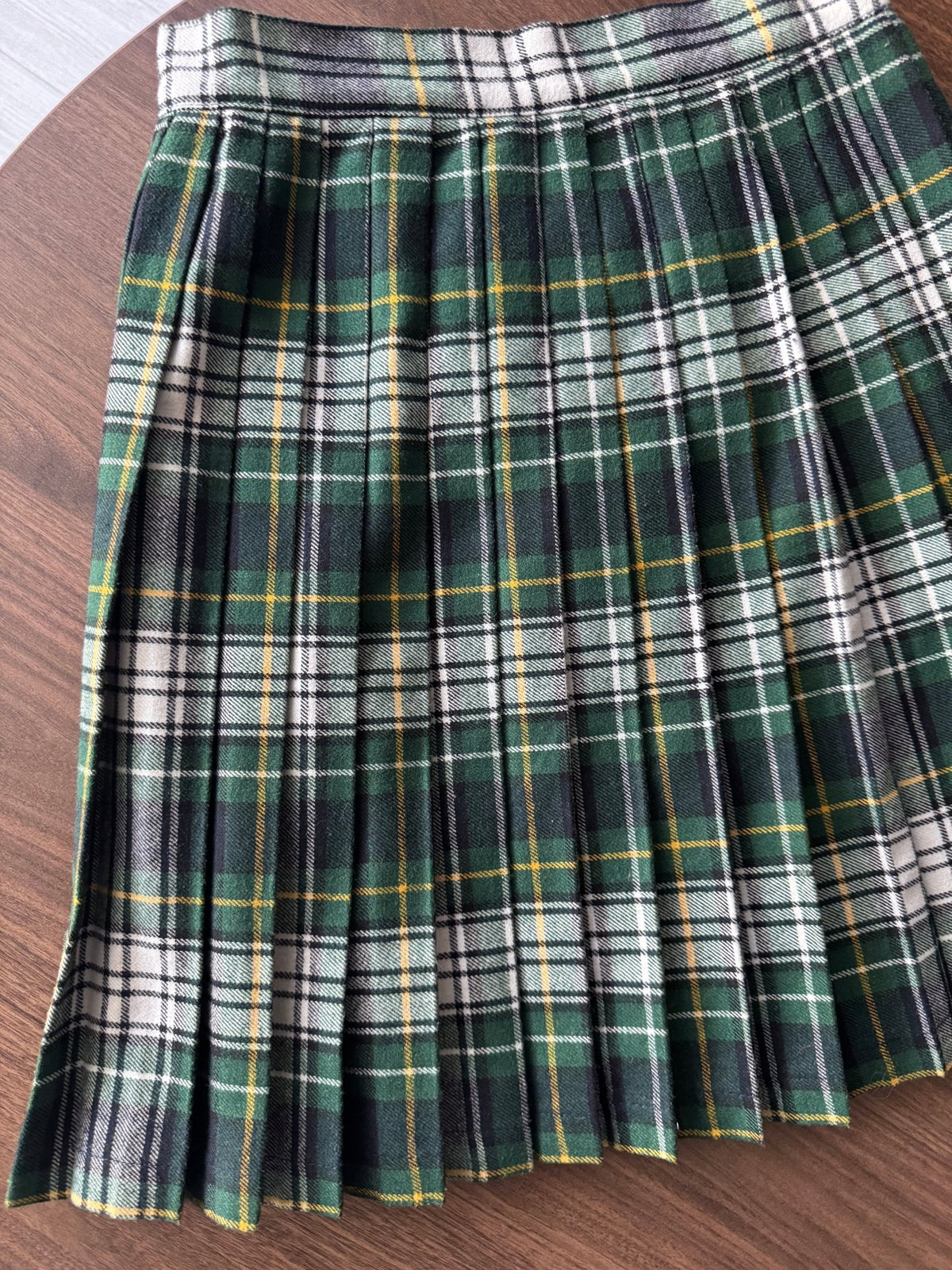 Fustă Lână Vintage Femei | Tartan Plisat | S Aproximativ - anbracaminte