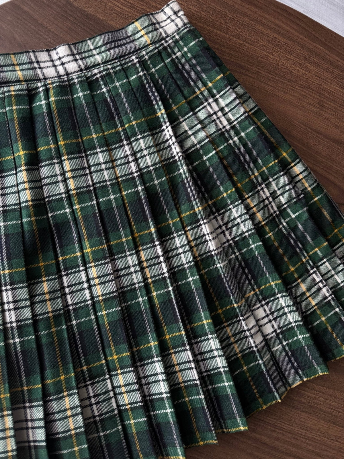 Fustă Lână Vintage Femei | Tartan Plisat | S Aproximativ - anbracaminte