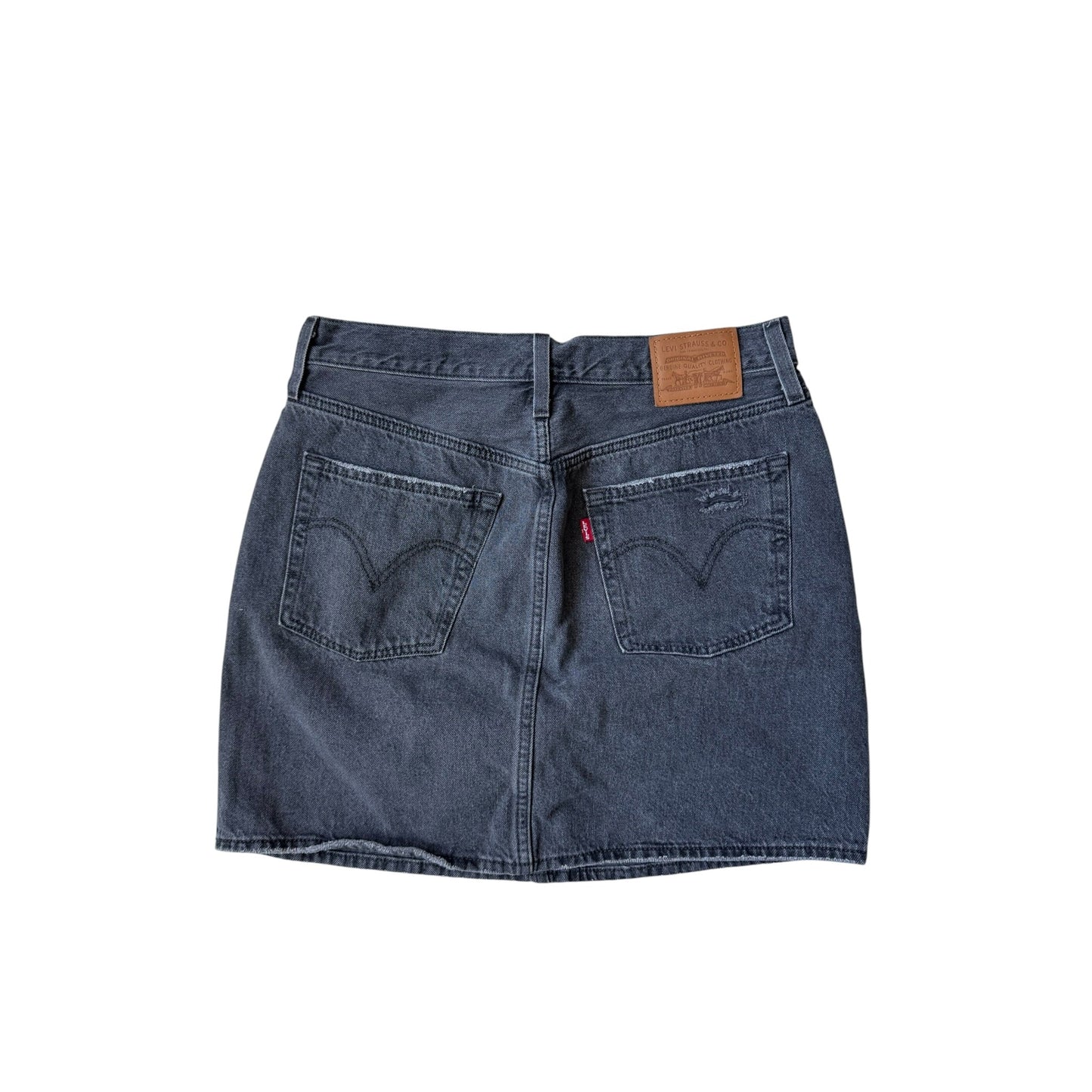 💁‍♀️ Fustă Levi’s High Rise Deconstructed – Black Washed Denim – Mărime 29 - anbracaminte
