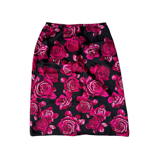🌹 Fustă Mătase Y2K Print Trandafiri – US 4 / XS Femei - anbracaminte