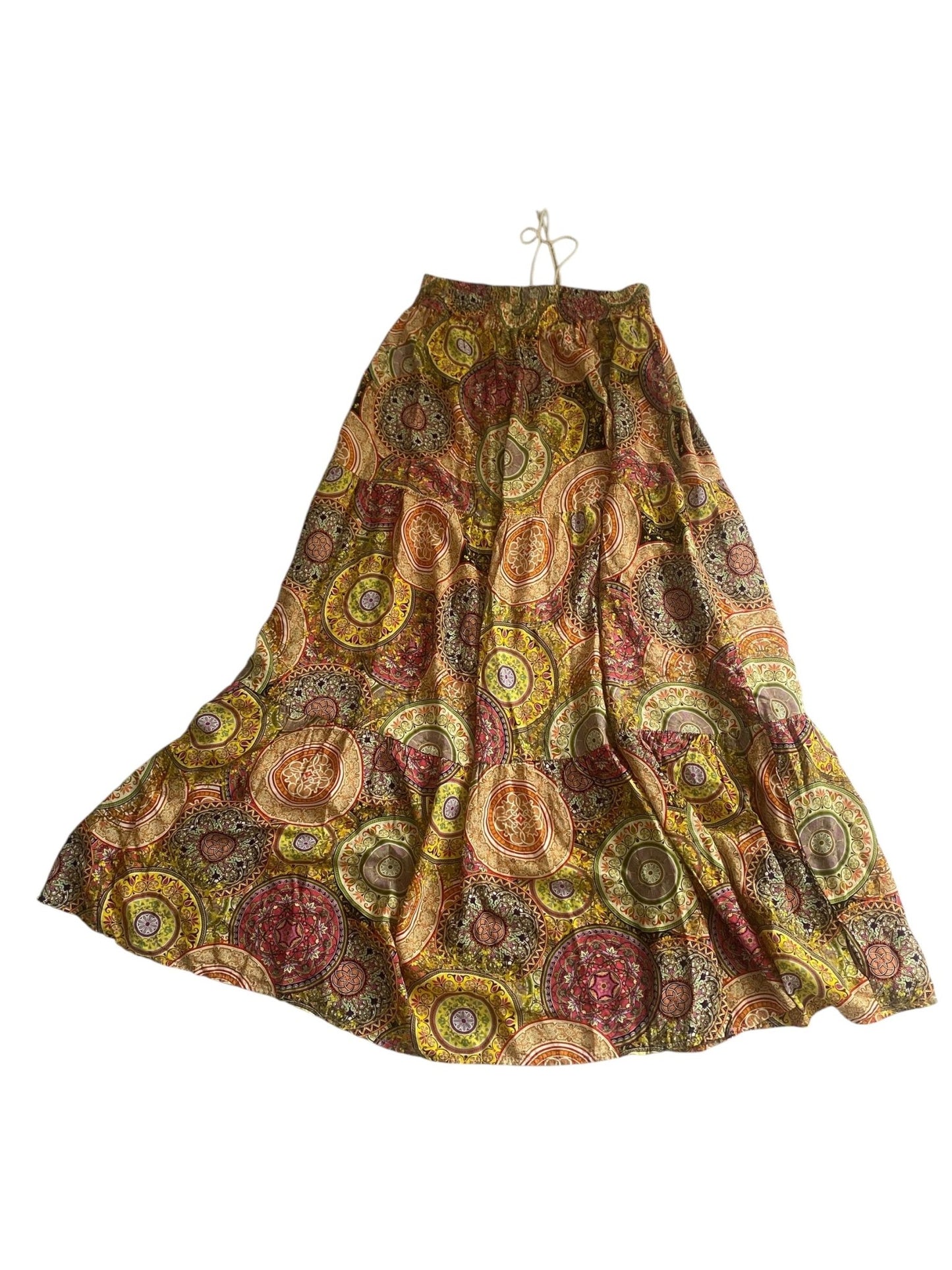 Fustă Maxi Vintage – Print Vibrant – 100% Vâscoză 🌺🌀 - anbracaminte