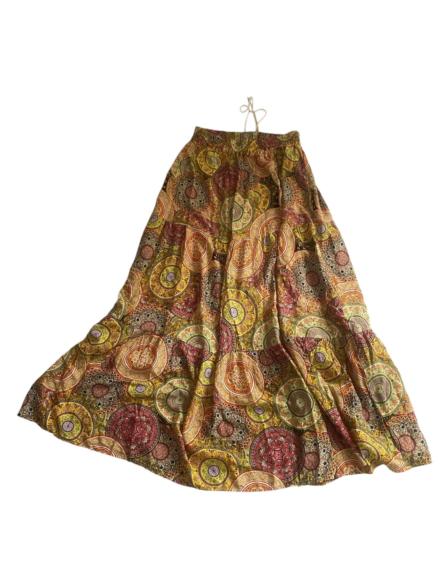 Fustă Maxi Vintage – Print Vibrant – 100% Vâscoză 🌺🌀 - anbracaminte