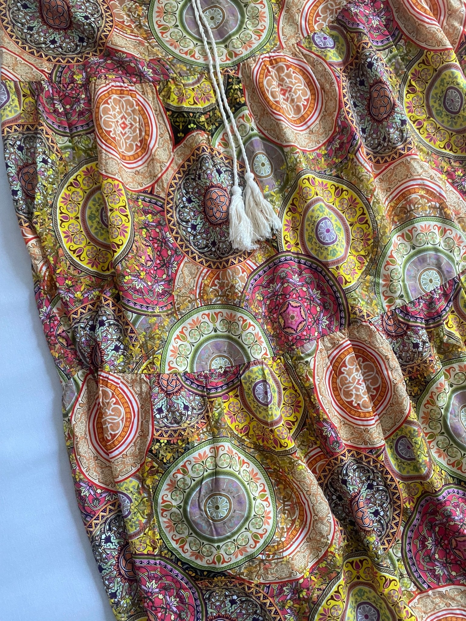 Fustă Maxi Vintage – Print Vibrant – 100% Vâscoză 🌺🌀 - anbracaminte