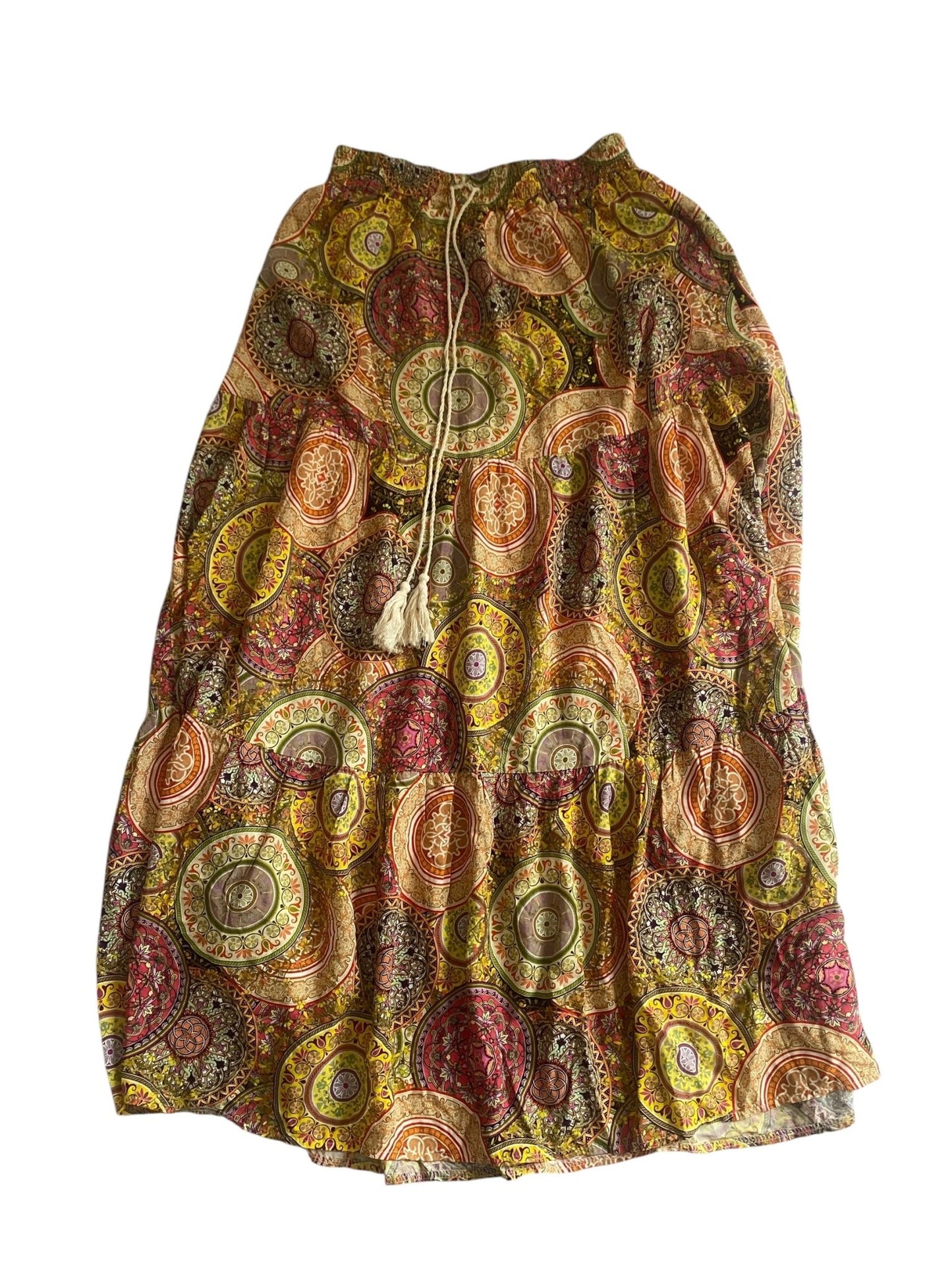 Fustă Maxi Vintage – Print Vibrant – 100% Vâscoză 🌺🌀 - anbracaminte