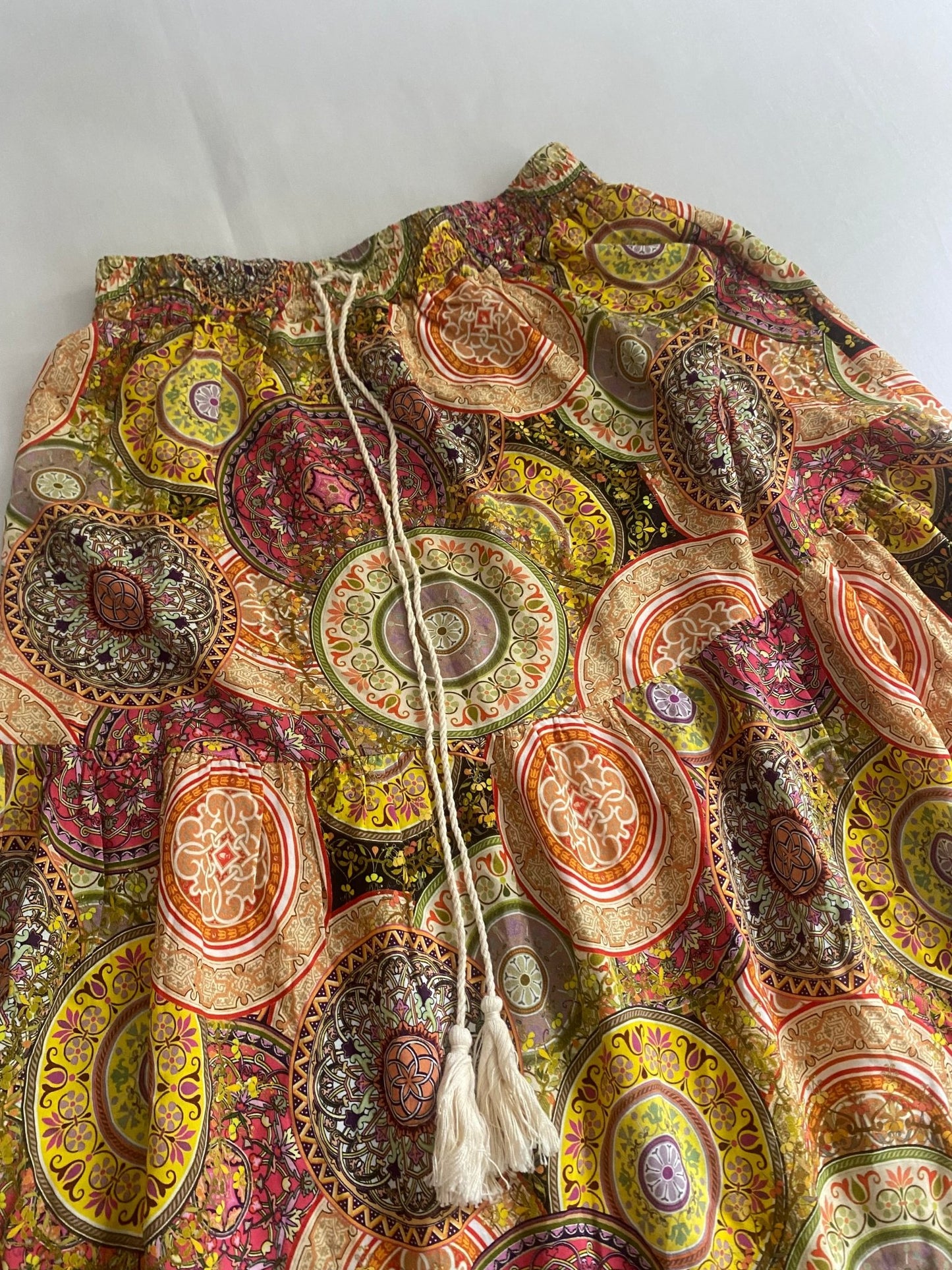 Fustă Maxi Vintage – Print Vibrant – 100% Vâscoză 🌺🌀 - anbracaminte