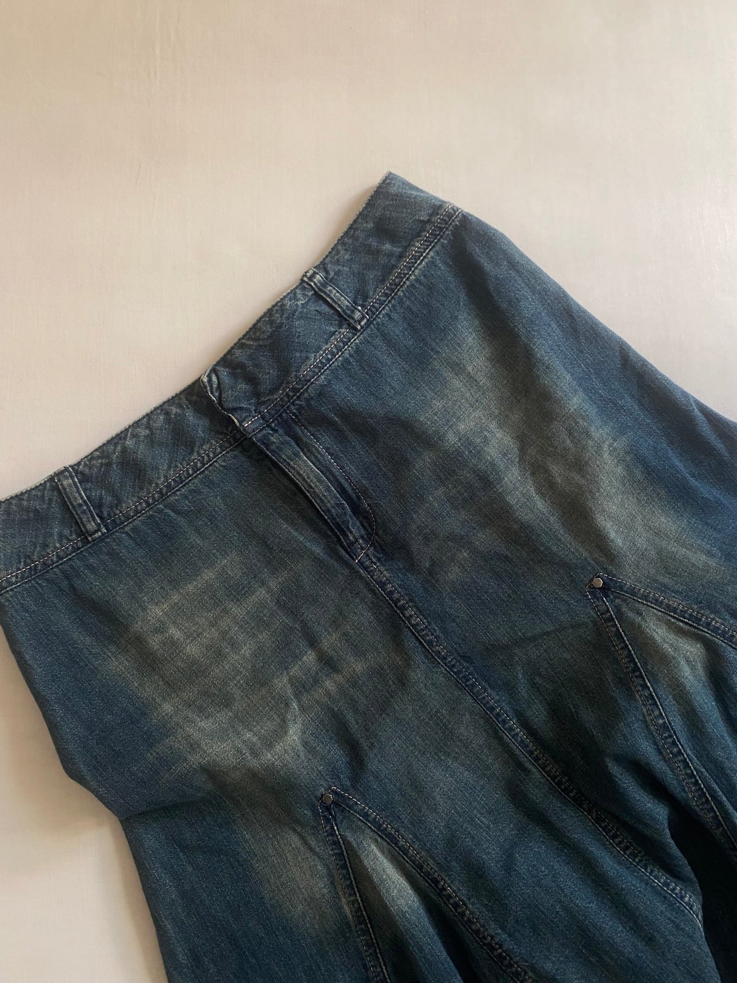 👖 Fustă Midi din Denim Diesel – Made in Italy – Mărimea 27 (S) - anbracaminte