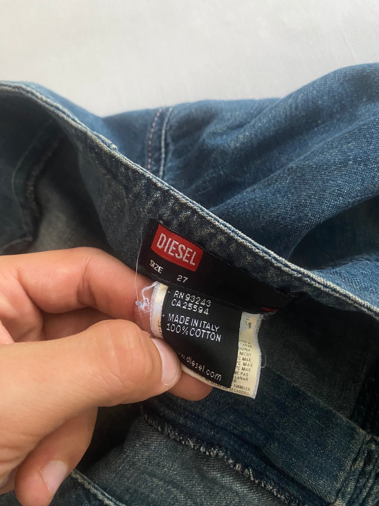 👖 Fustă Midi din Denim Diesel – Made in Italy – Mărimea 27 (S) - anbracaminte