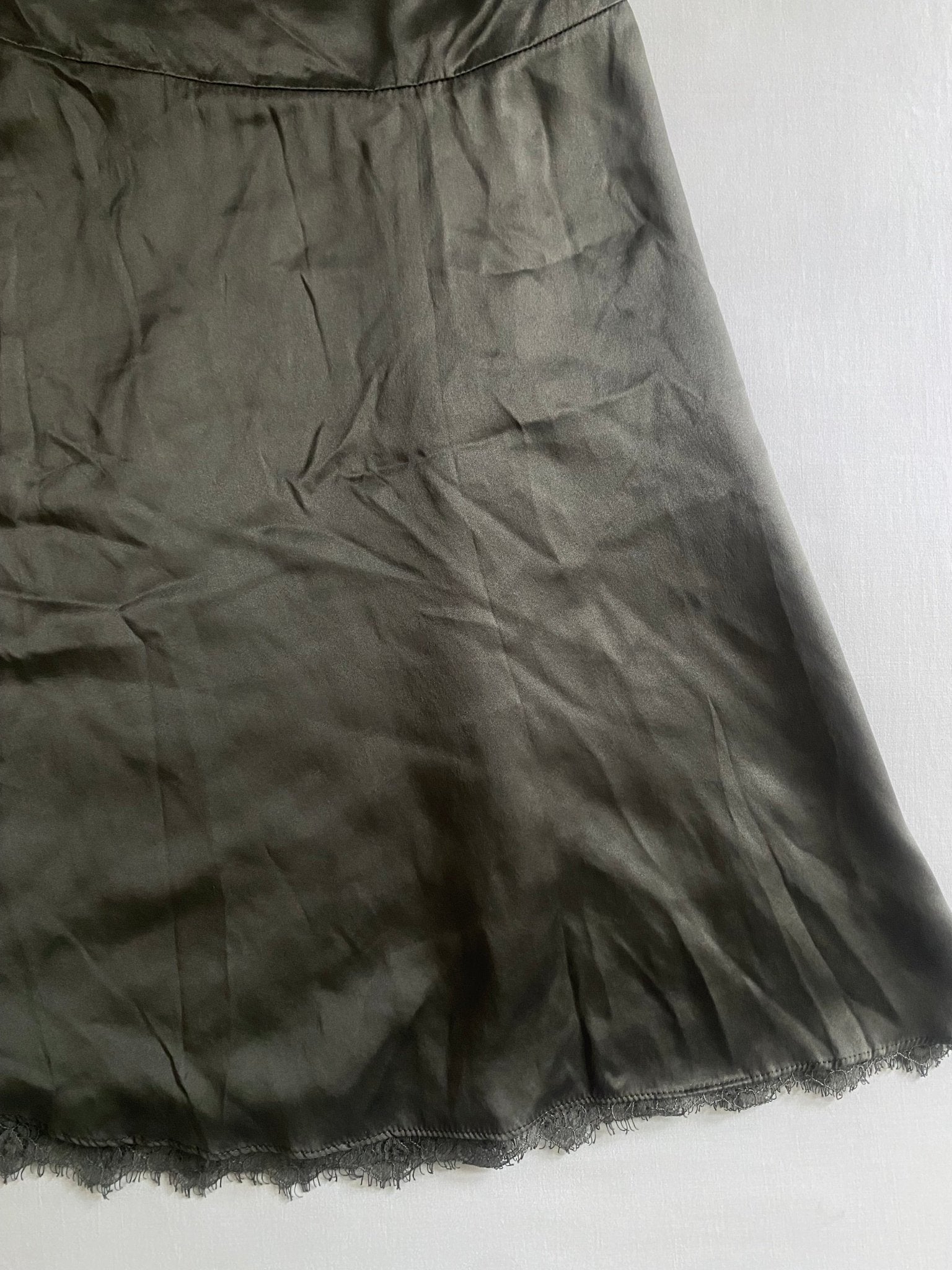 Fustă Midi din Mătase Gri – Mărime S ✨👗 - anbracaminte