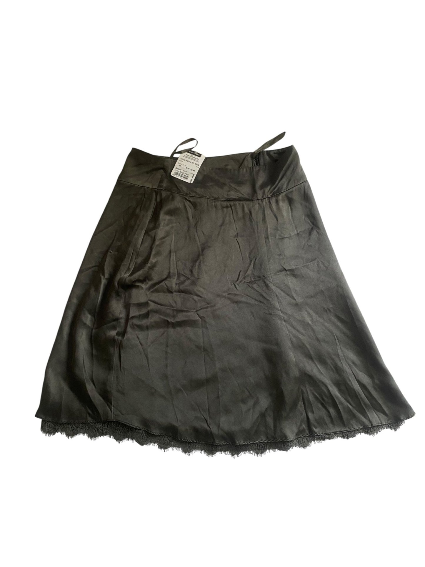 Fustă Midi din Mătase Gri – Mărime S ✨👗 - anbracaminte