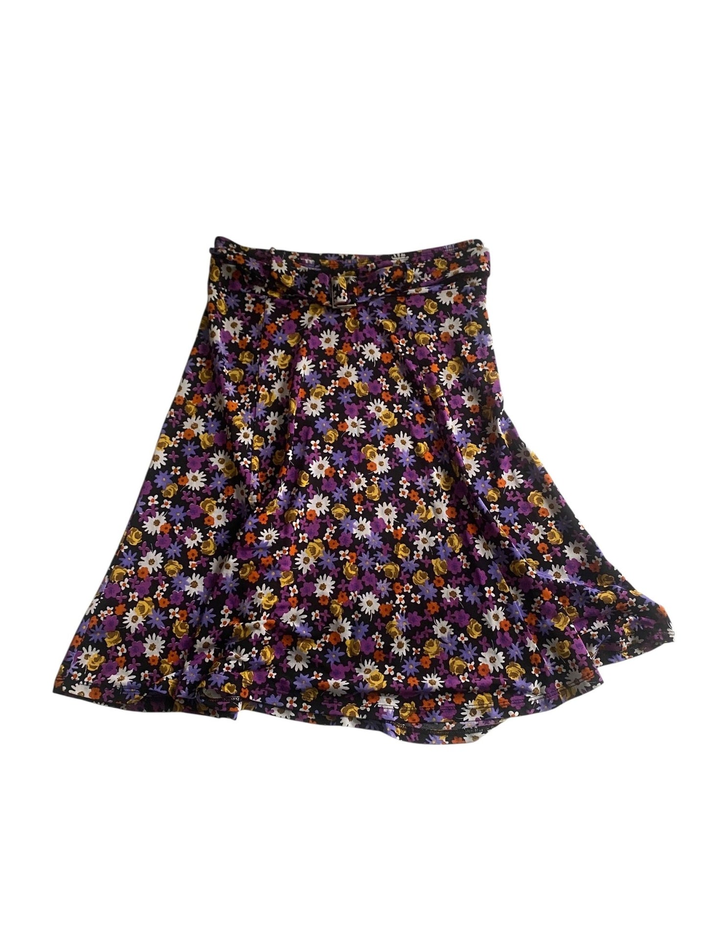 Fustă Neagră Imprimată Floral – Mărime S 🌿🖤 - anbracaminte