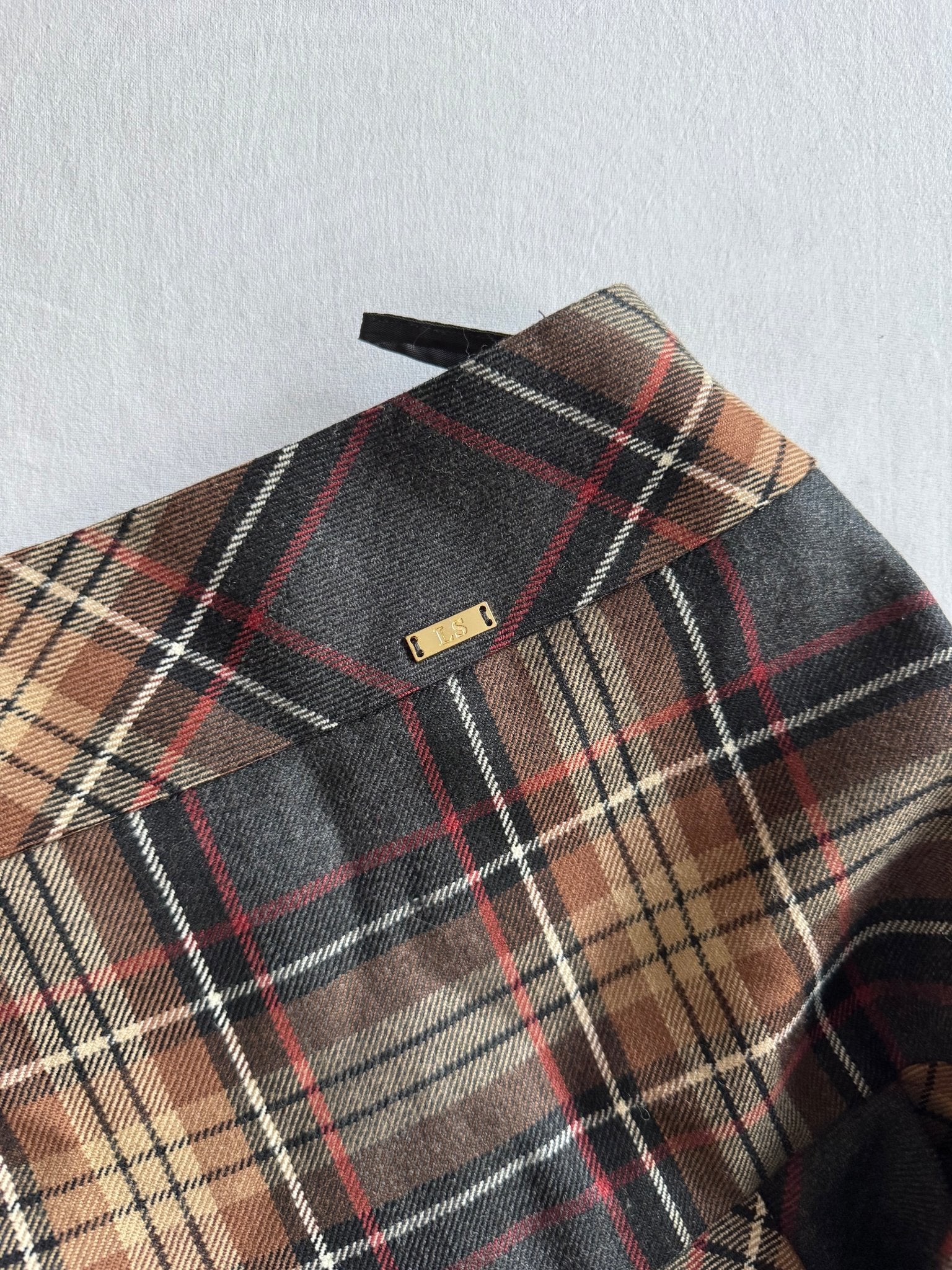 🧵 Fustă Tartan Luisa Spagnoli – Lână 100% | Mărimea IT 42 (S–M) - anbracaminte