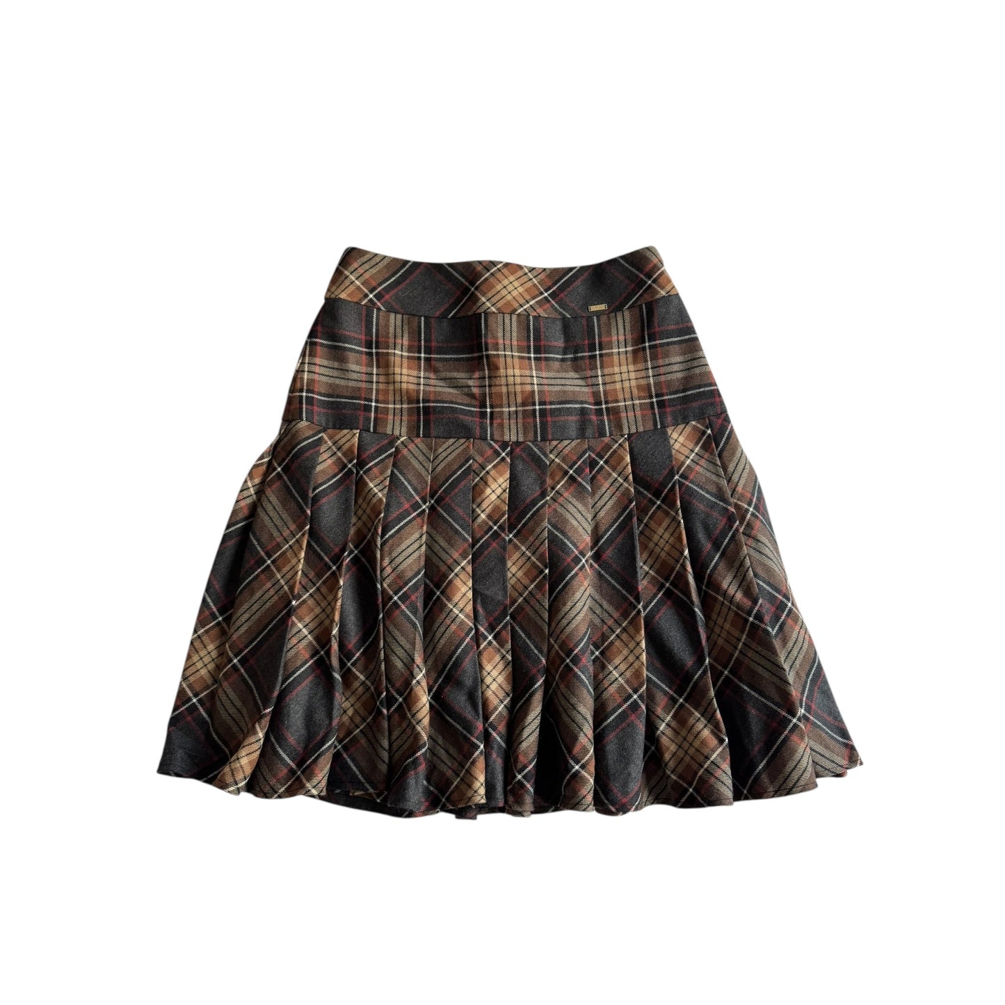 🧵 Fustă Tartan Luisa Spagnoli – Lână 100% | Mărimea IT 42 (S–M) - anbracaminte