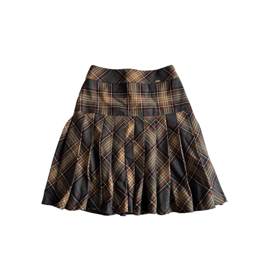 🧵 Fustă Tartan Luisa Spagnoli – Lână 100% | Mărimea IT 42 (S–M) - anbracaminte