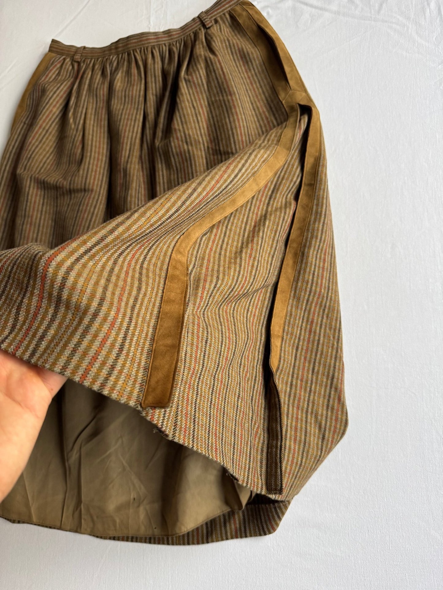 🧵 Fustă Vintage 60’s - 70’s / Carouri / Loro Piana Fabric (Mărime 38 - M) - anbracaminte