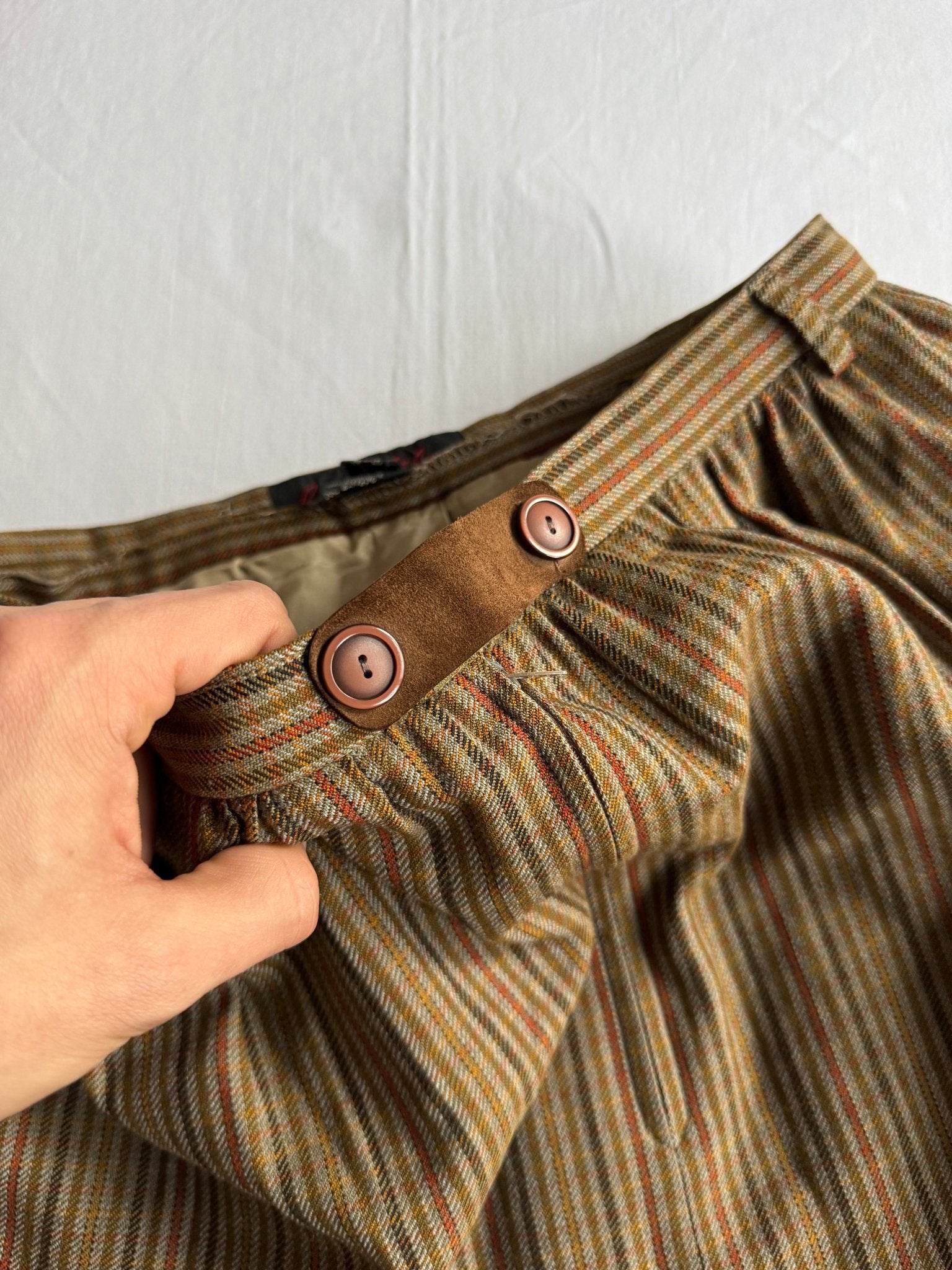 🧵 Fustă Vintage 60’s - 70’s / Carouri / Loro Piana Fabric (Mărime 38 - M) - anbracaminte