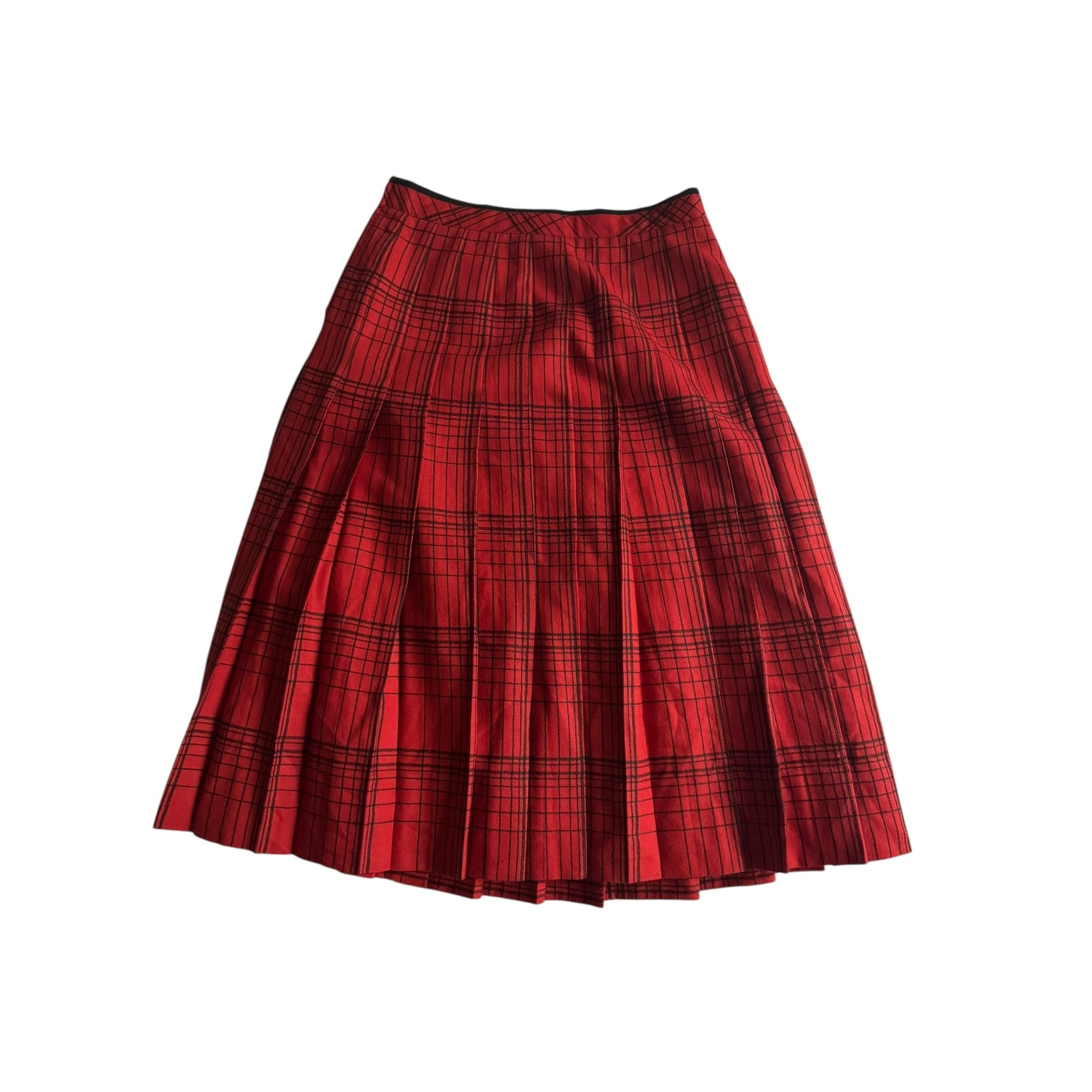 🧵 Fustă Vintage 80’s Giorgio Armani din Lână cu Model Plaid (Mărime IT 40 – M/L) - anbracaminte