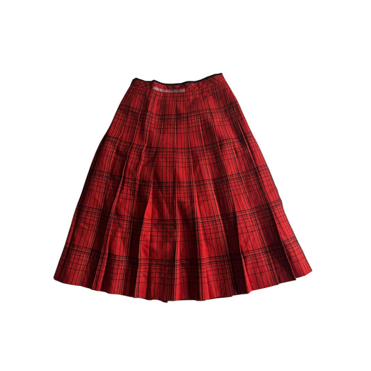 🧵 Fustă Vintage 80’s Giorgio Armani din Lână cu Model Plaid (Mărime IT 40 – M/L) - anbracaminte
