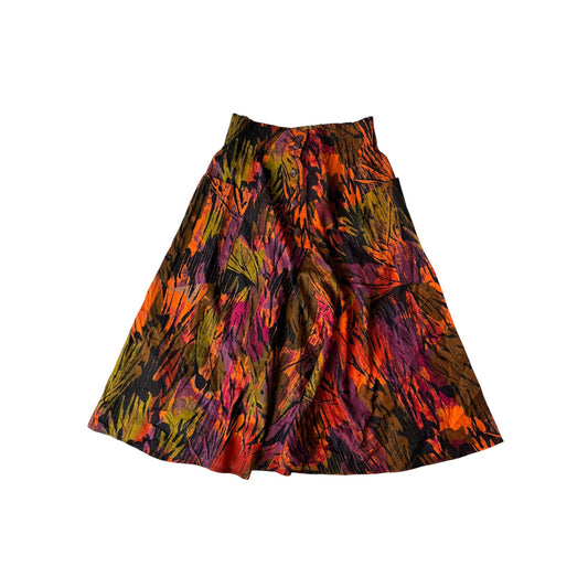 🎨 Fustă Vintage Abstract Print cu Buzunare Laterale – XS/S Damă - anbracaminte