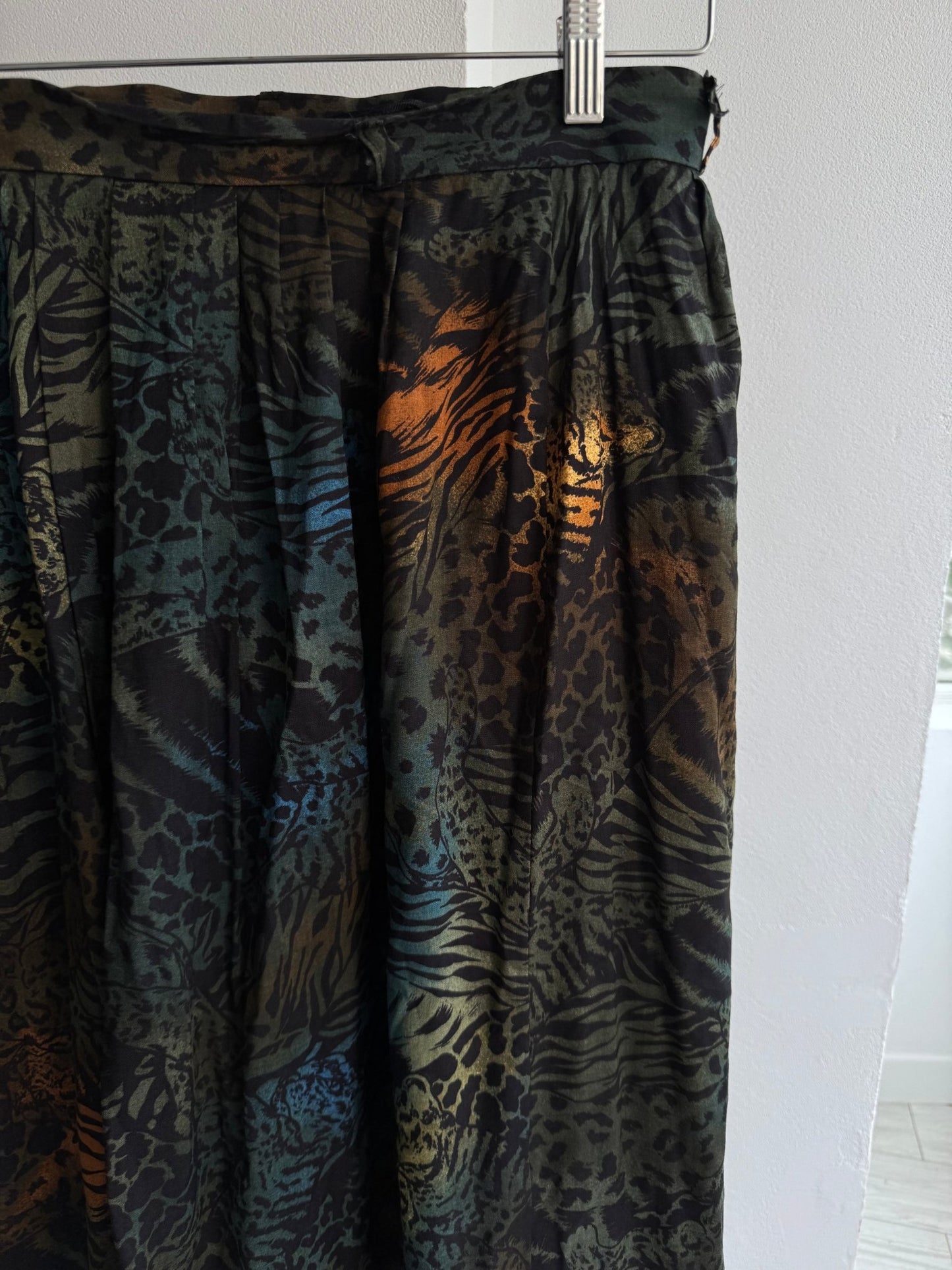 🐆 Fustă Vintage Animal Print – 100% Vâscoză – EU 38 (M) – Made in West Germany - anbracaminte