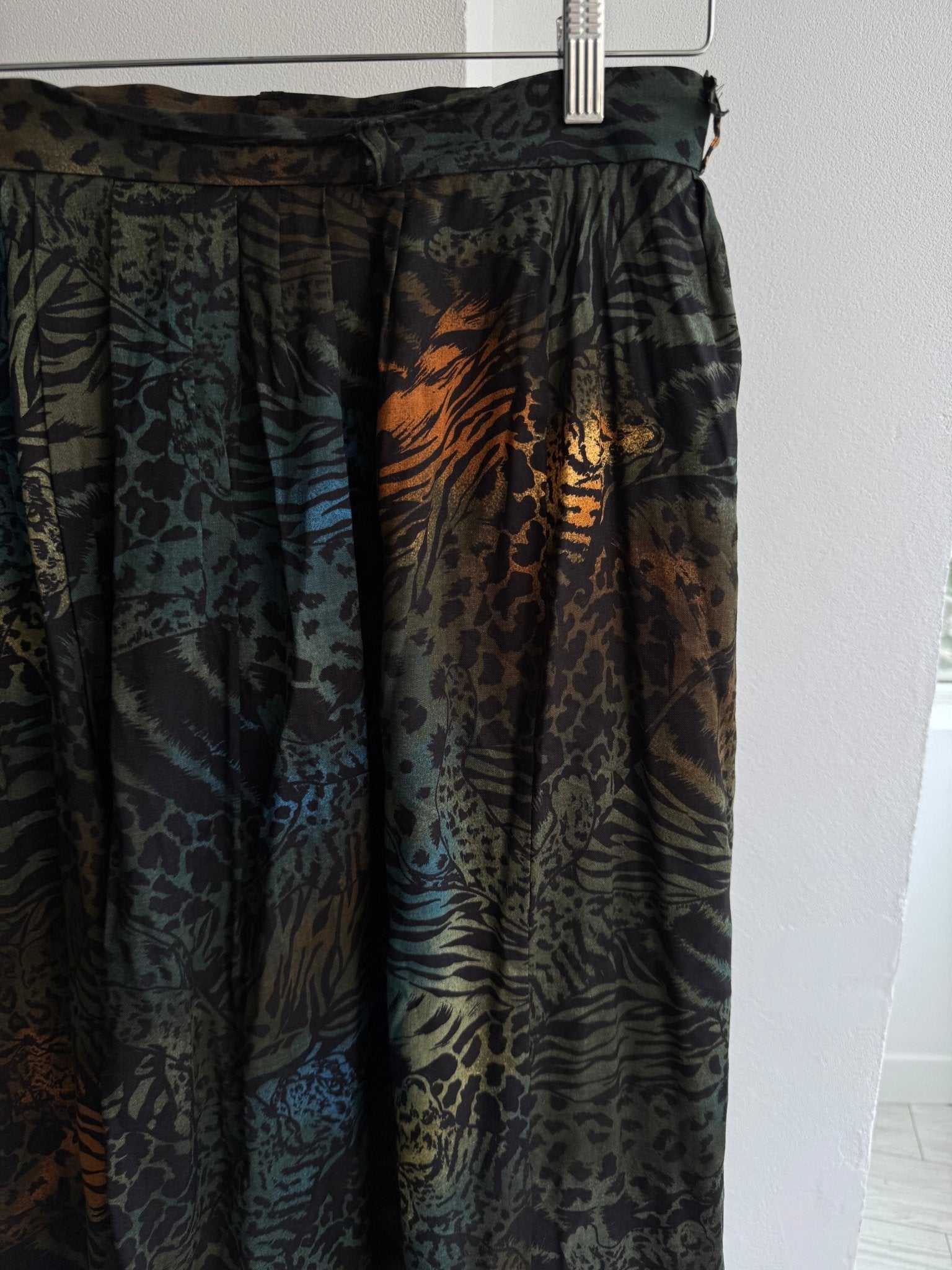 🐆 Fustă Vintage Animal Print – 100% Vâscoză – EU 38 (M) – Made in West Germany - anbracaminte