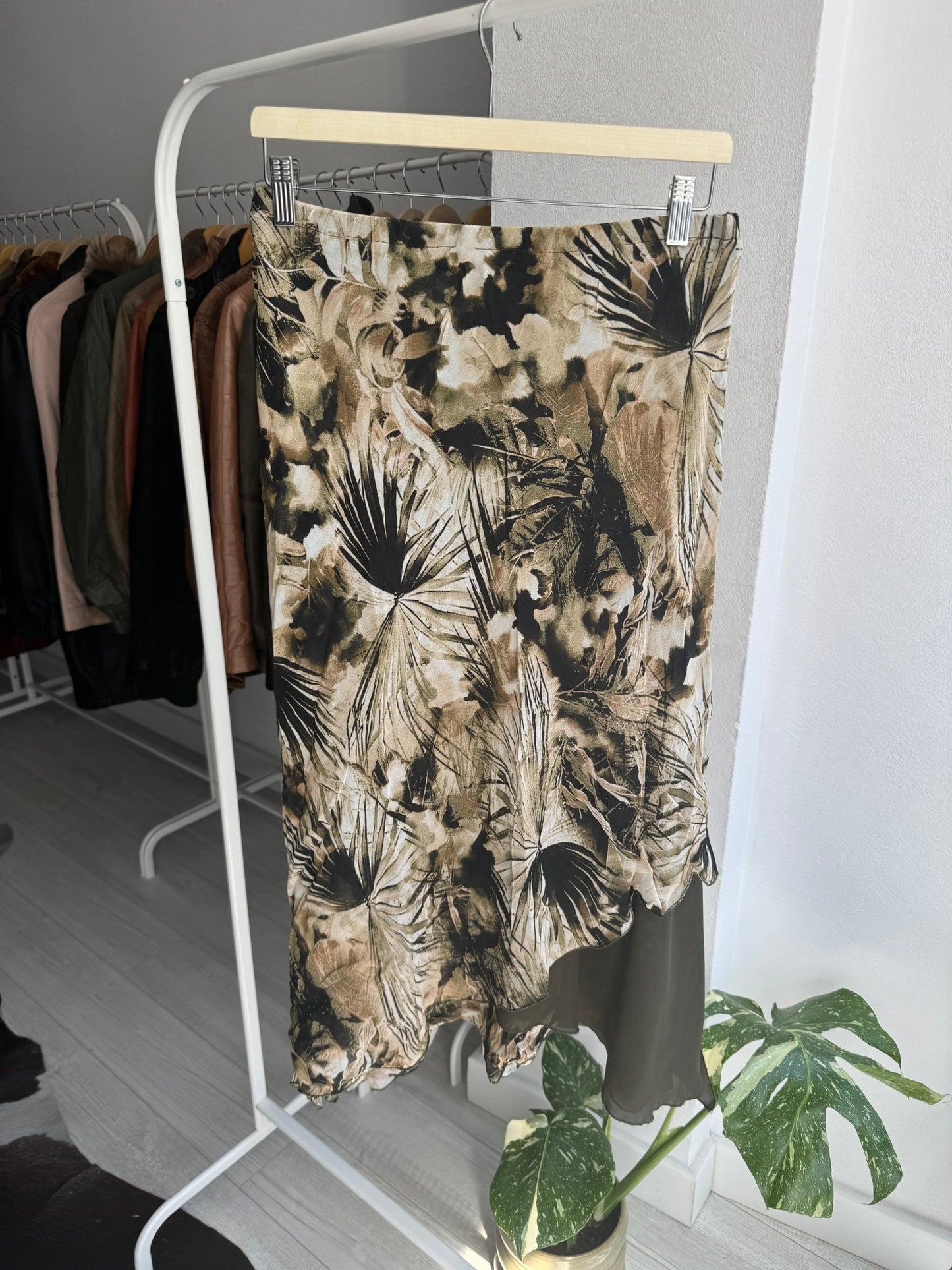 ✨ Fustă Vintage Asimetrică Printed – S/M Damă – Made in Italy - anbracaminte