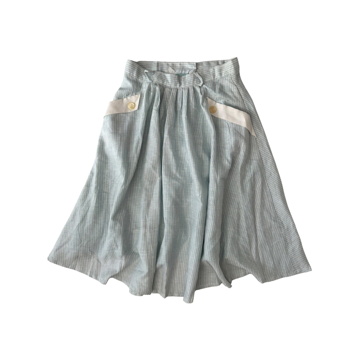 ☀️ Fustă Vintage Baby Blue cu Buzunare – IT 46 Damă (L)u - anbracaminte