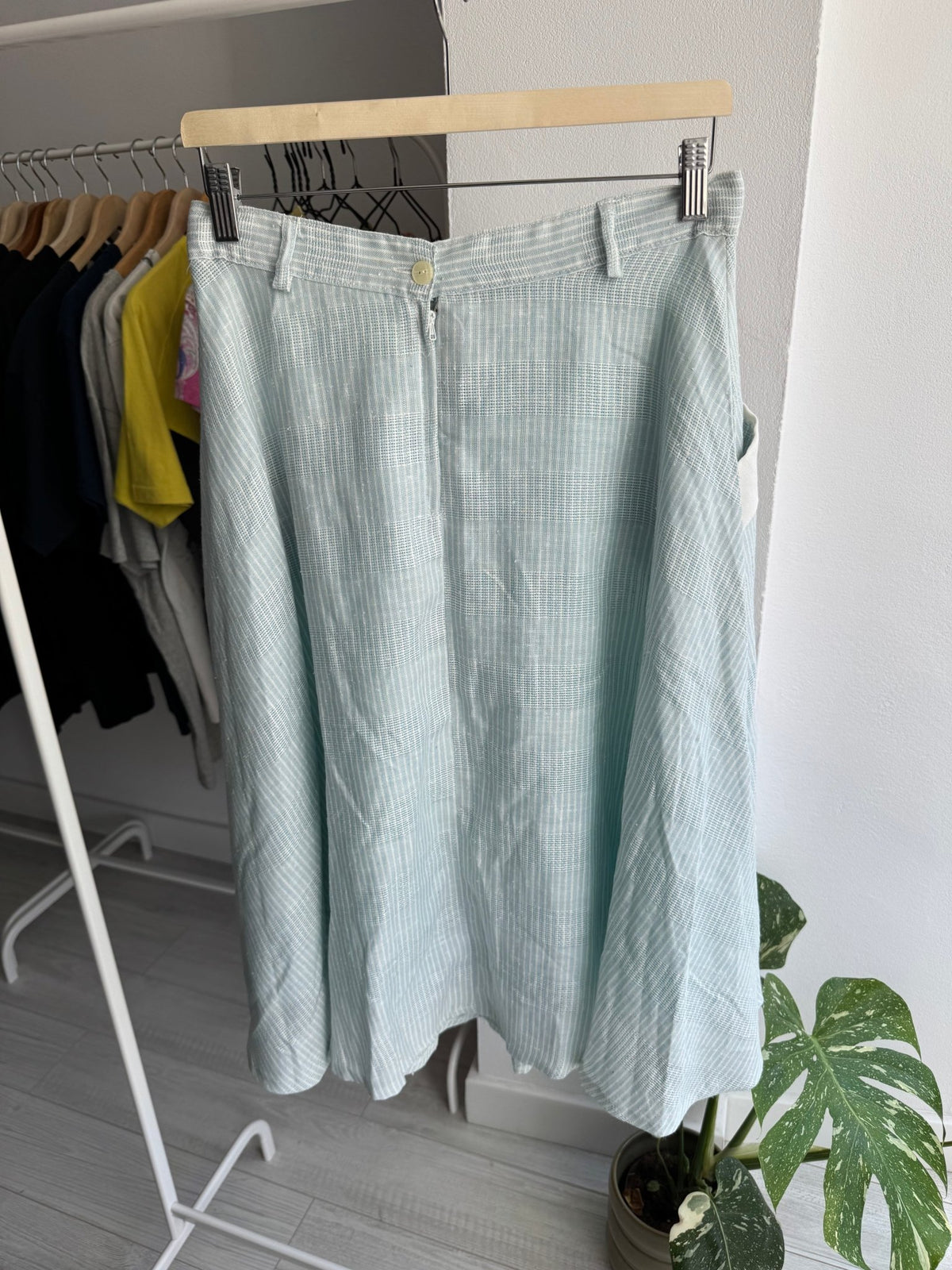 ☀️ Fustă Vintage Baby Blue cu Buzunare – IT 46 Damă (L)u - anbracaminte