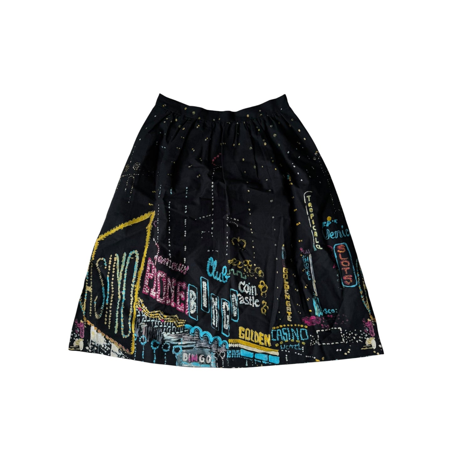 🌃 Fustă Vintage Black City Printed – XS/S Damă - anbracaminte